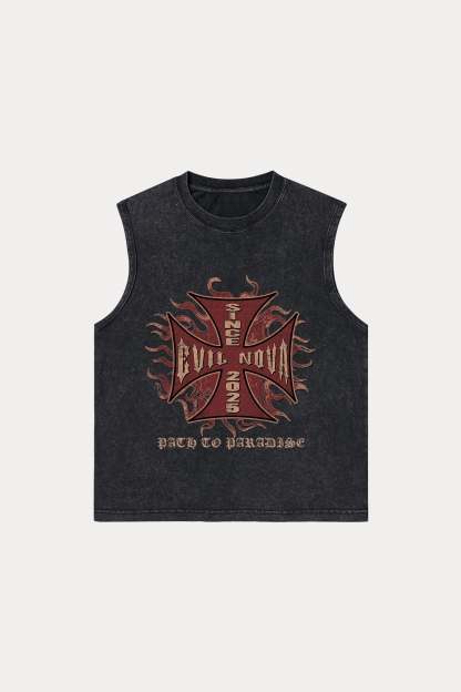 Evilnova World Tour Washed Tank Top-Evilnova