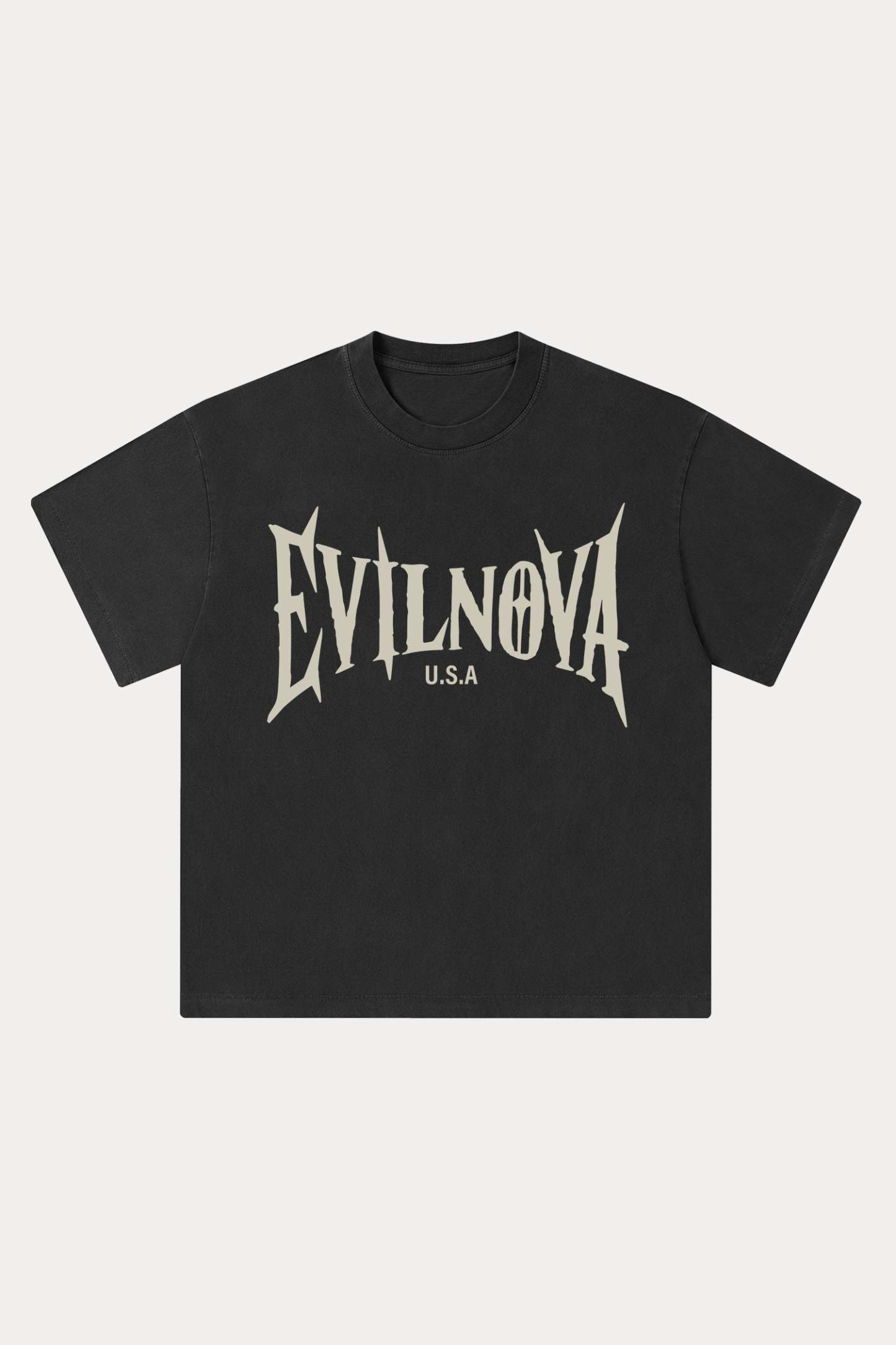 Evilnova U.S.A LOGO Washed Streetwear T-Shirt-Evilnova