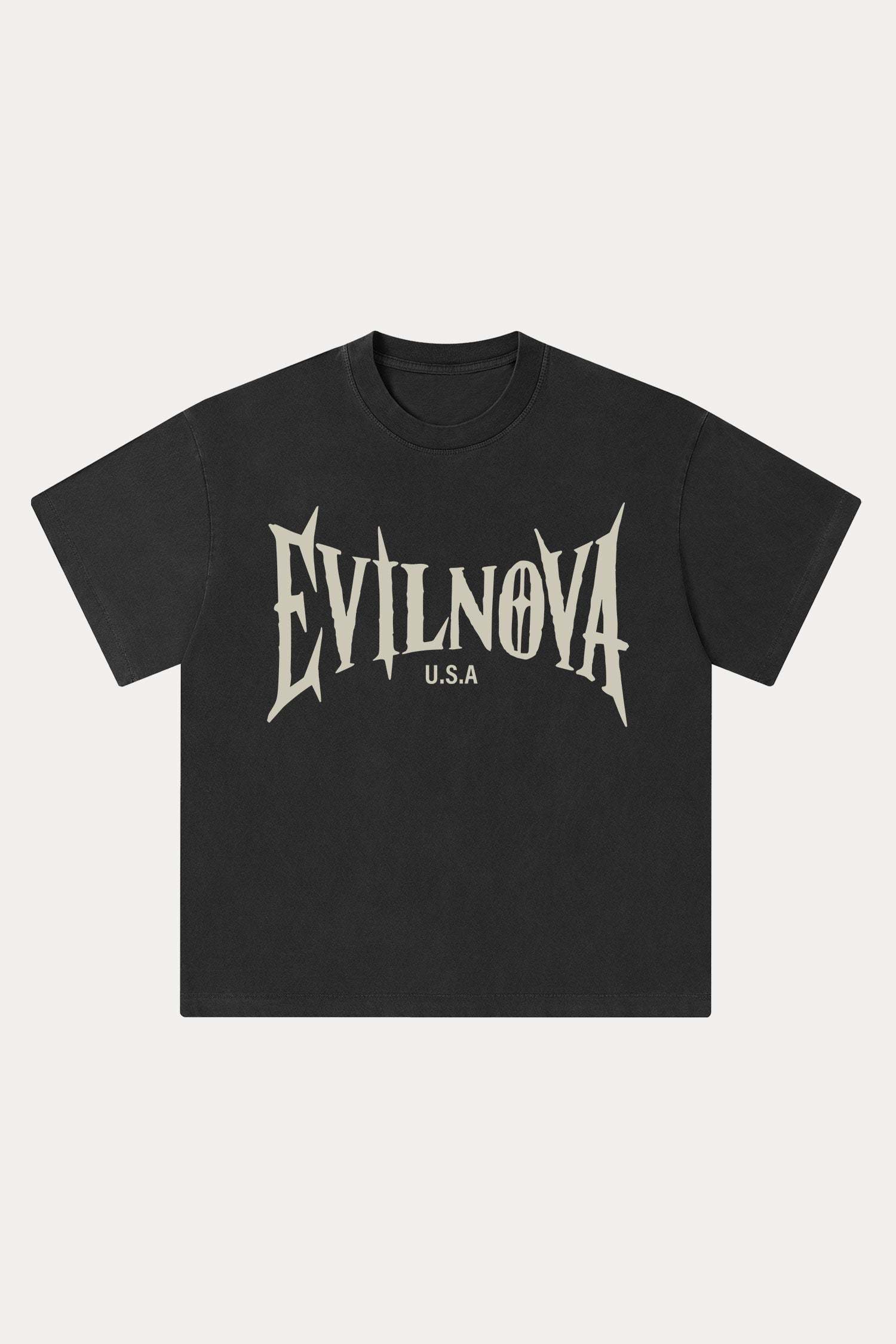 Evilnova U.S.A LOGO Washed Streetwear T-Shirt-Evilnova