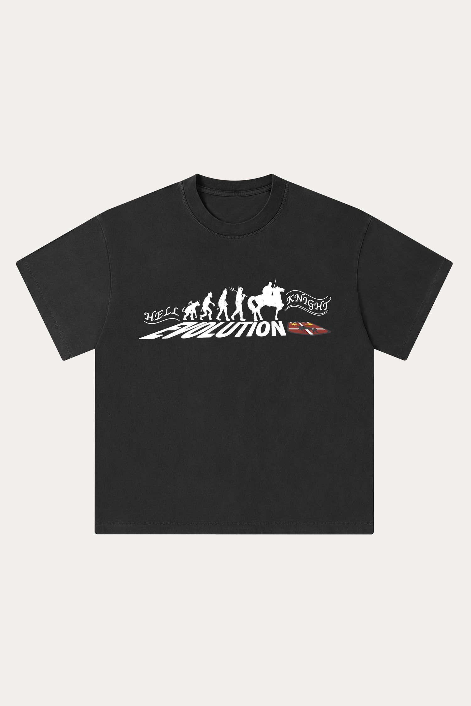 Evilnova Hell Knight Washed Streetwear T-Shirt-Evilnova