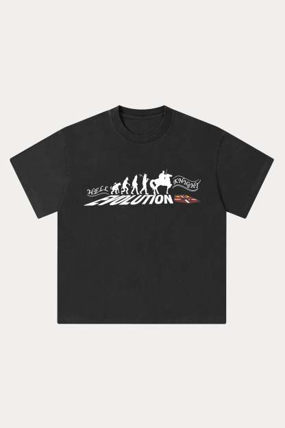 Evilnova Hell Knight Washed Streetwear T-Shirt-Evilnova