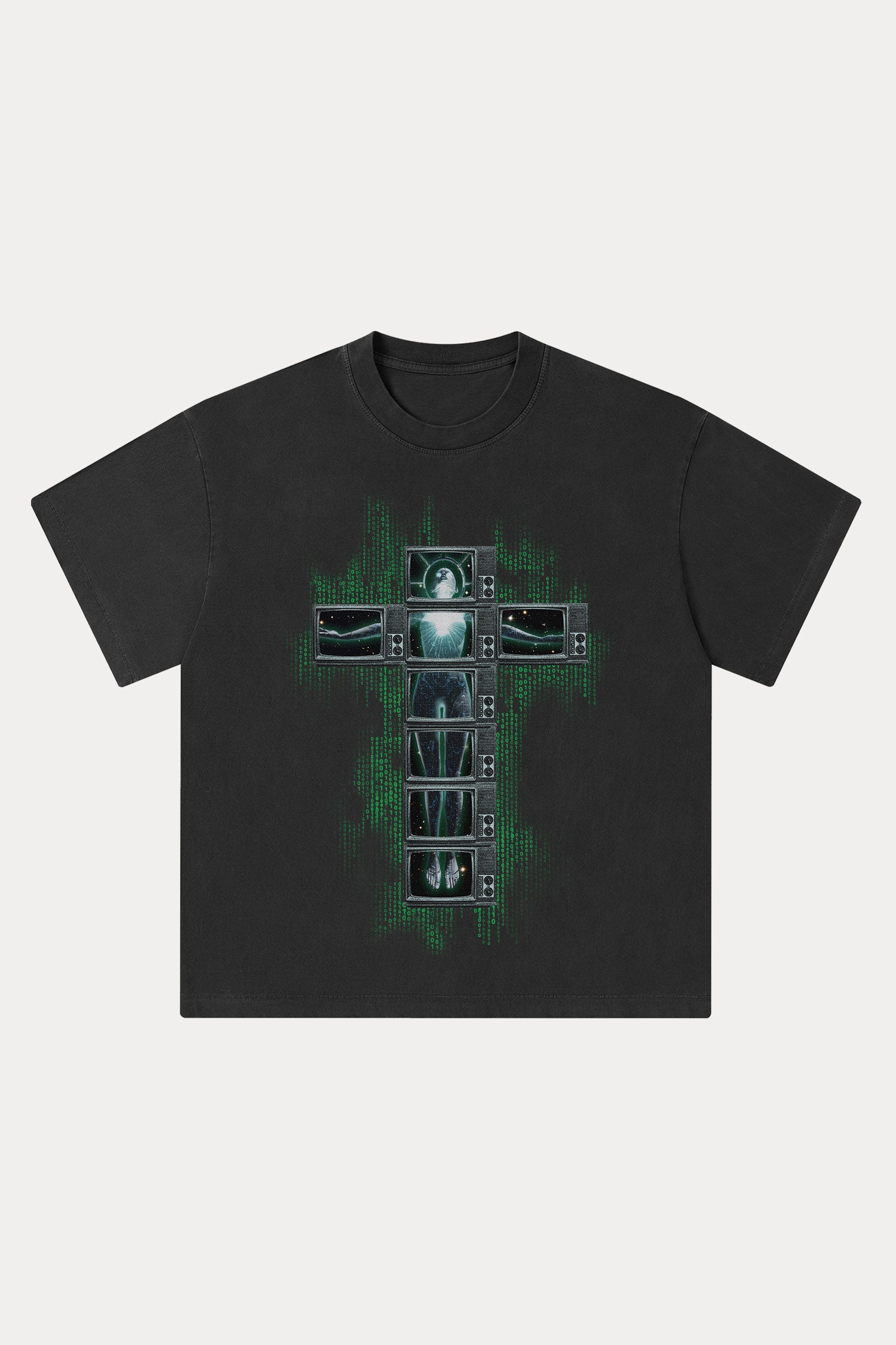 Evilnova Future Cross Washed Streetwear T-Shirt-Evilnova