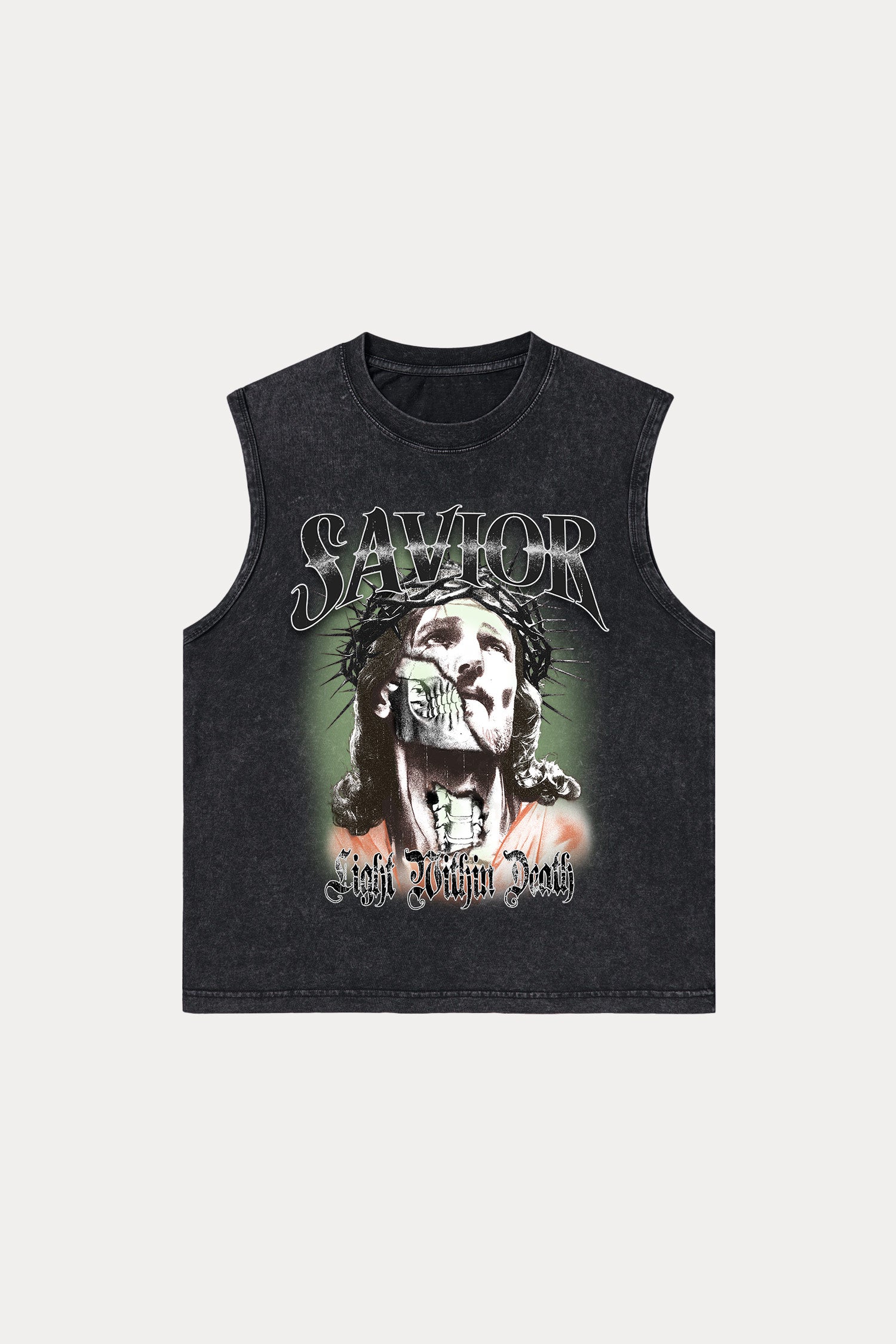 Evilnova Savior Washed Tank Top-Evilnova