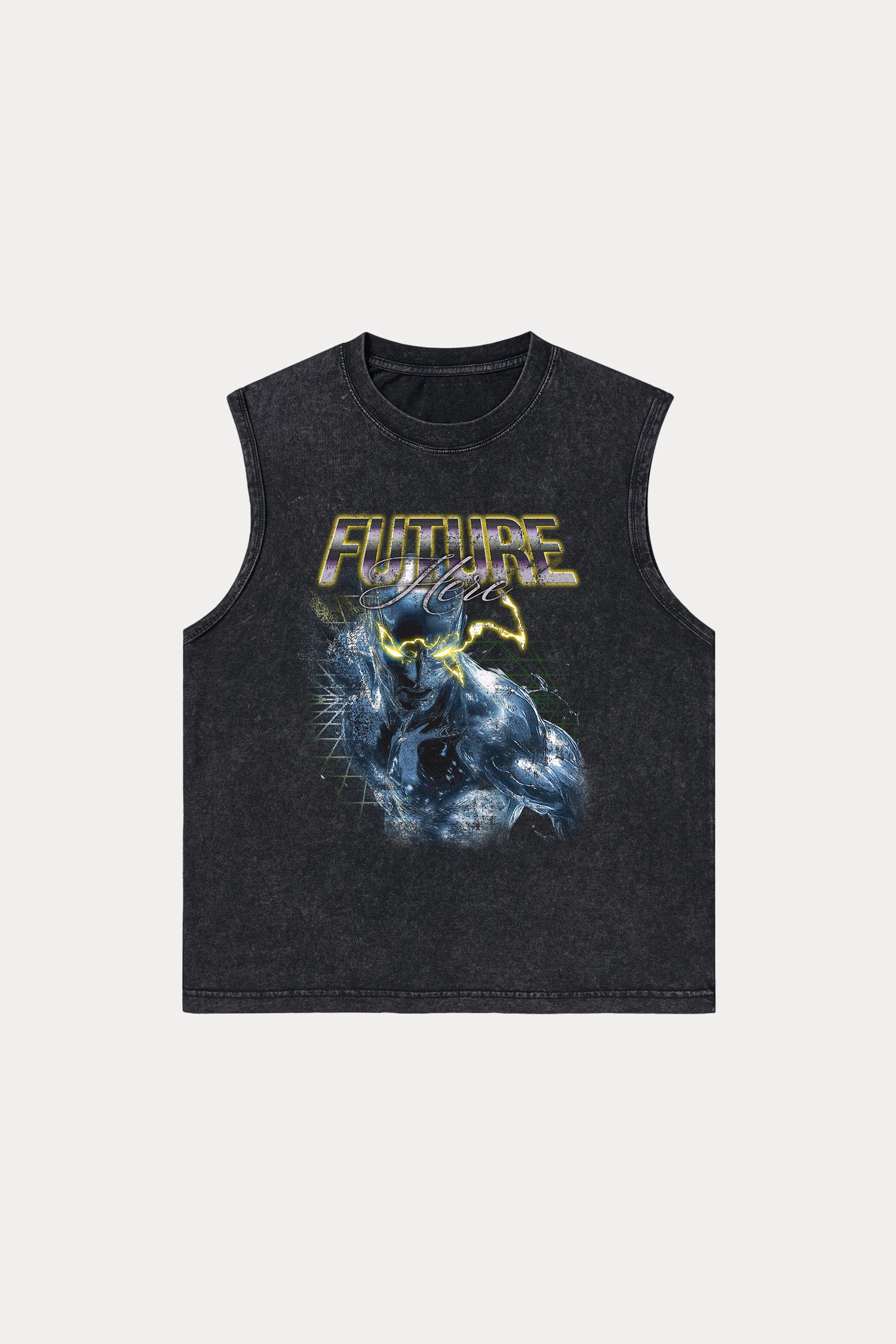 Evilnova Future Here Washed Tank Top-Evilnova