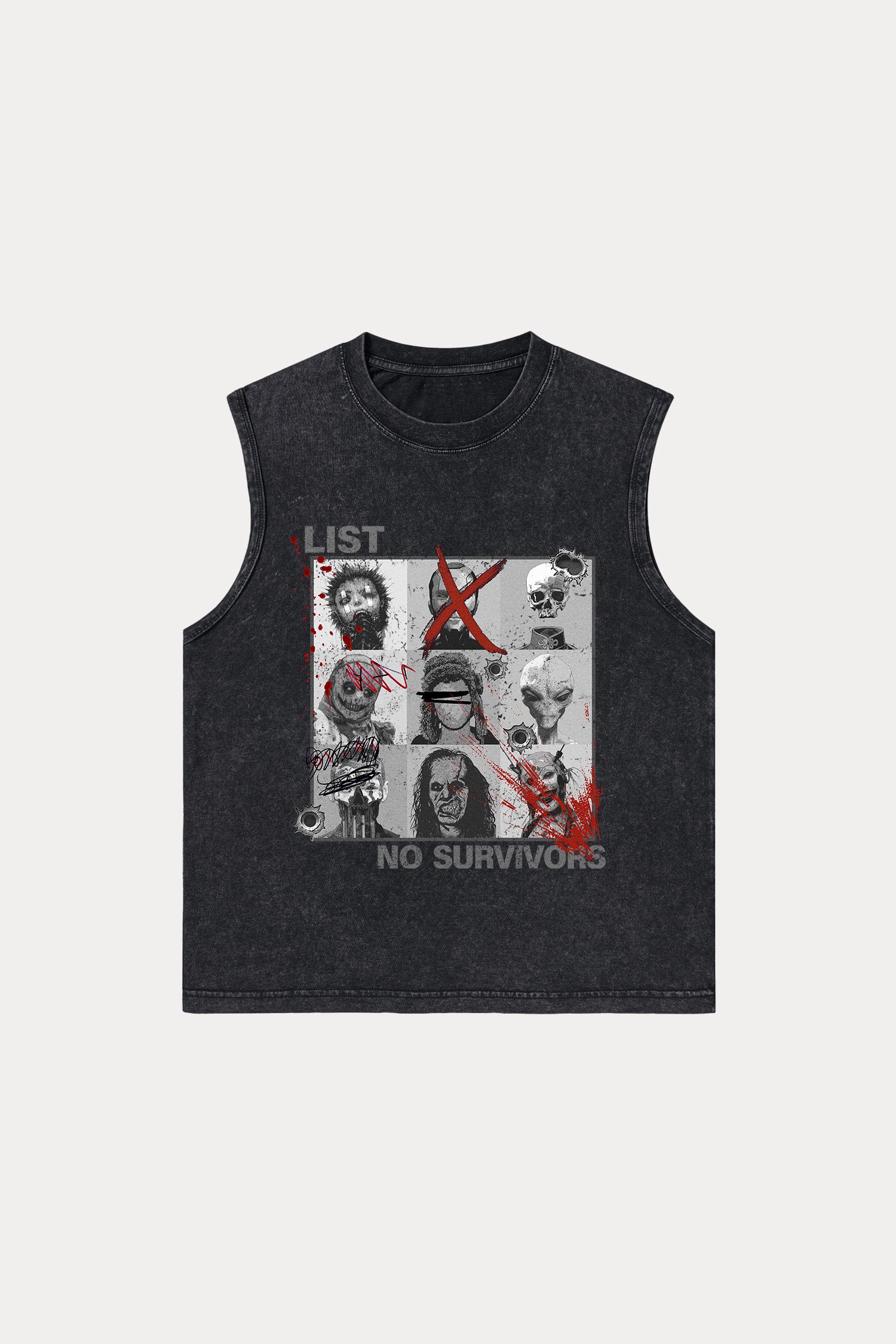 Evilnova Kill List Washed Tank Top-Evilnova