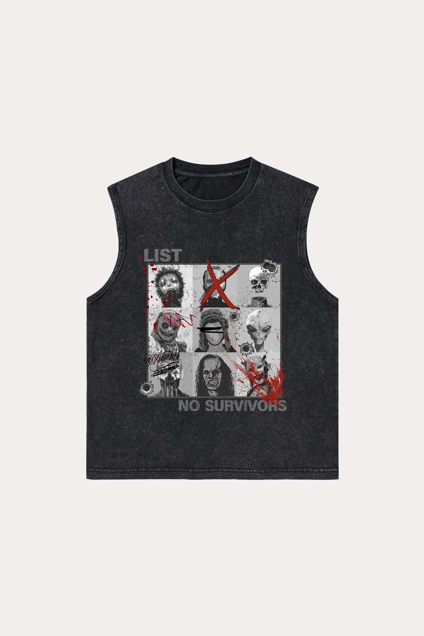 Evilnova Kill List Washed Tank Top-Evilnova