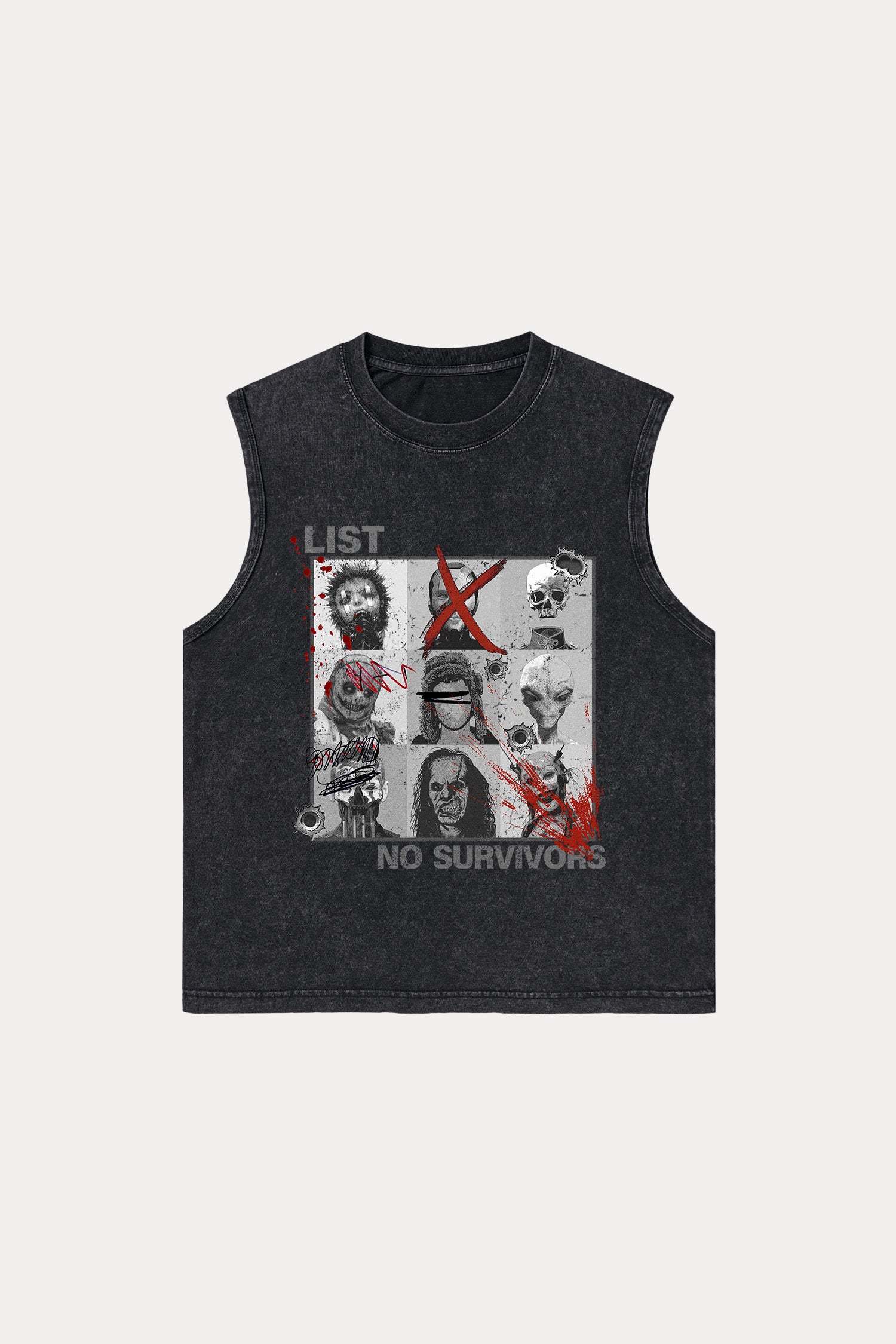 Evilnova Kill List Washed Tank Top-Evilnova