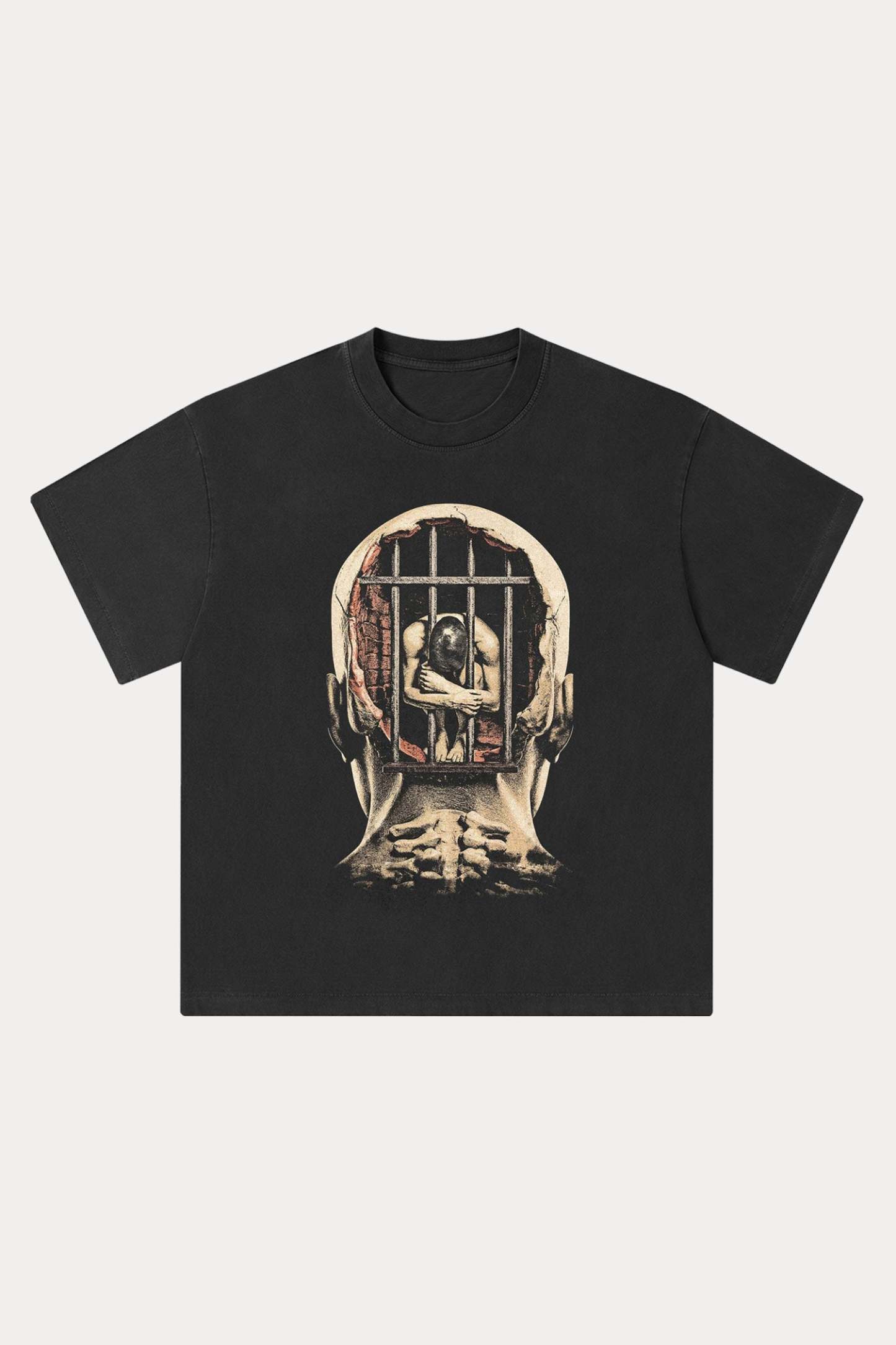Evilnova Captivity Washed Streetwear T-Shirt-Evilnova