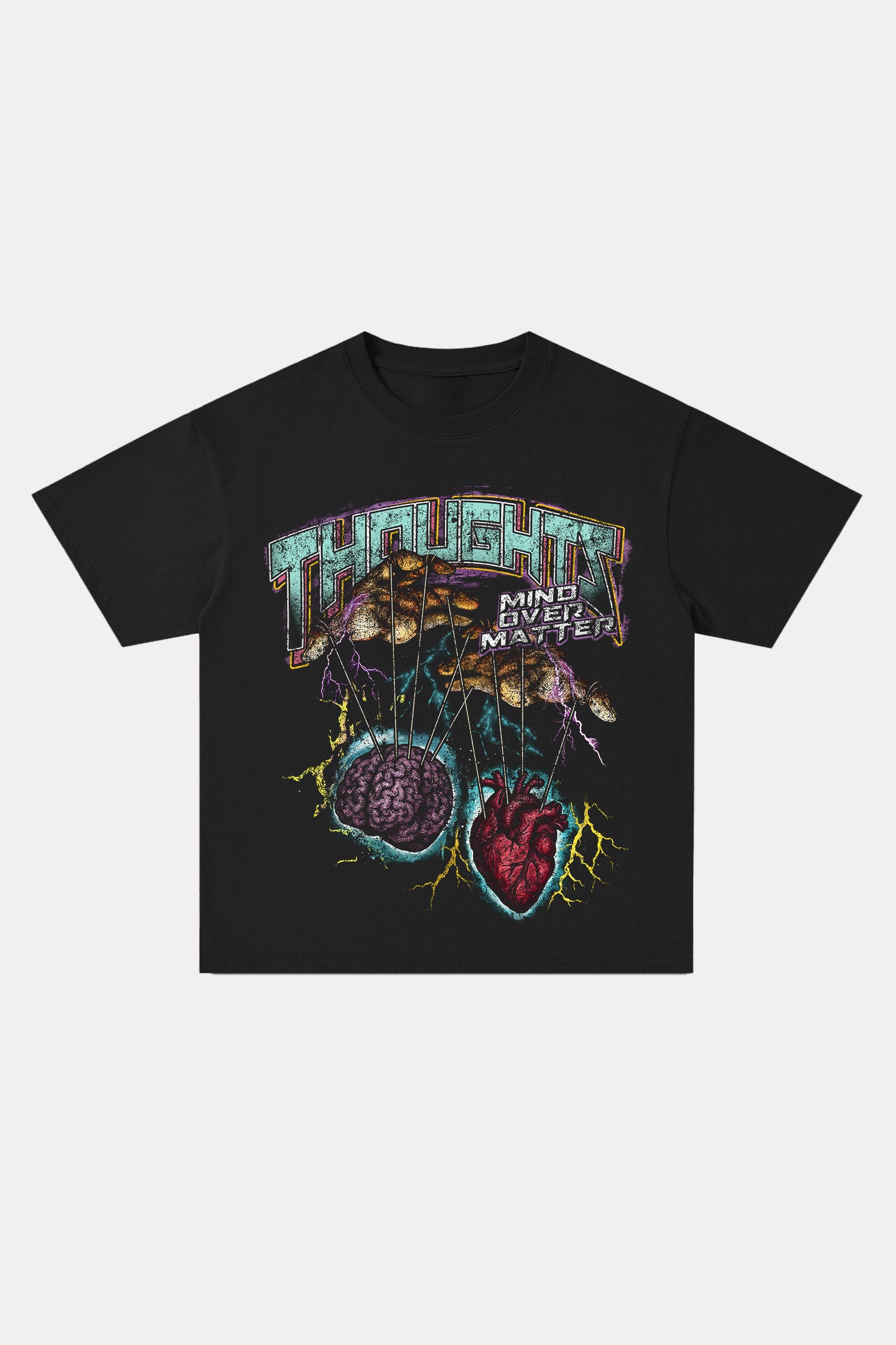 Evilnova Thoughts Cotton Oversize T-Shirt-Evilnova