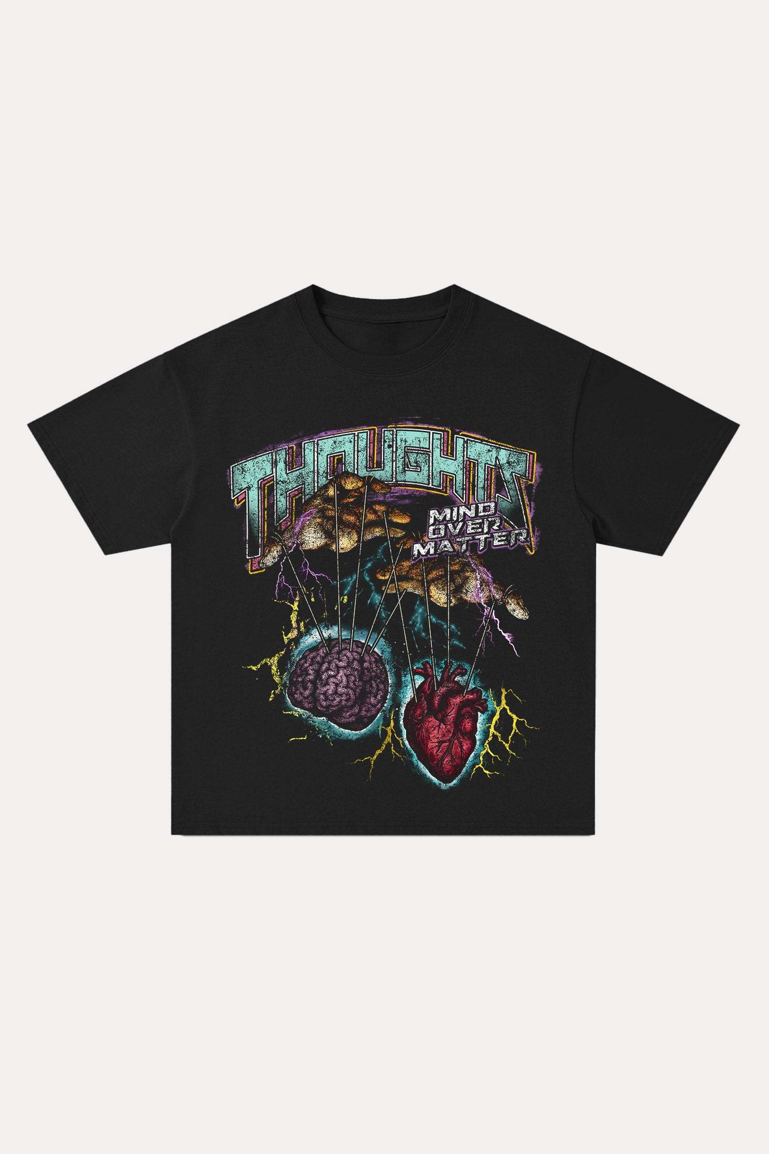 Evilnova Thoughts Cotton Oversize T-Shirt-Evilnova