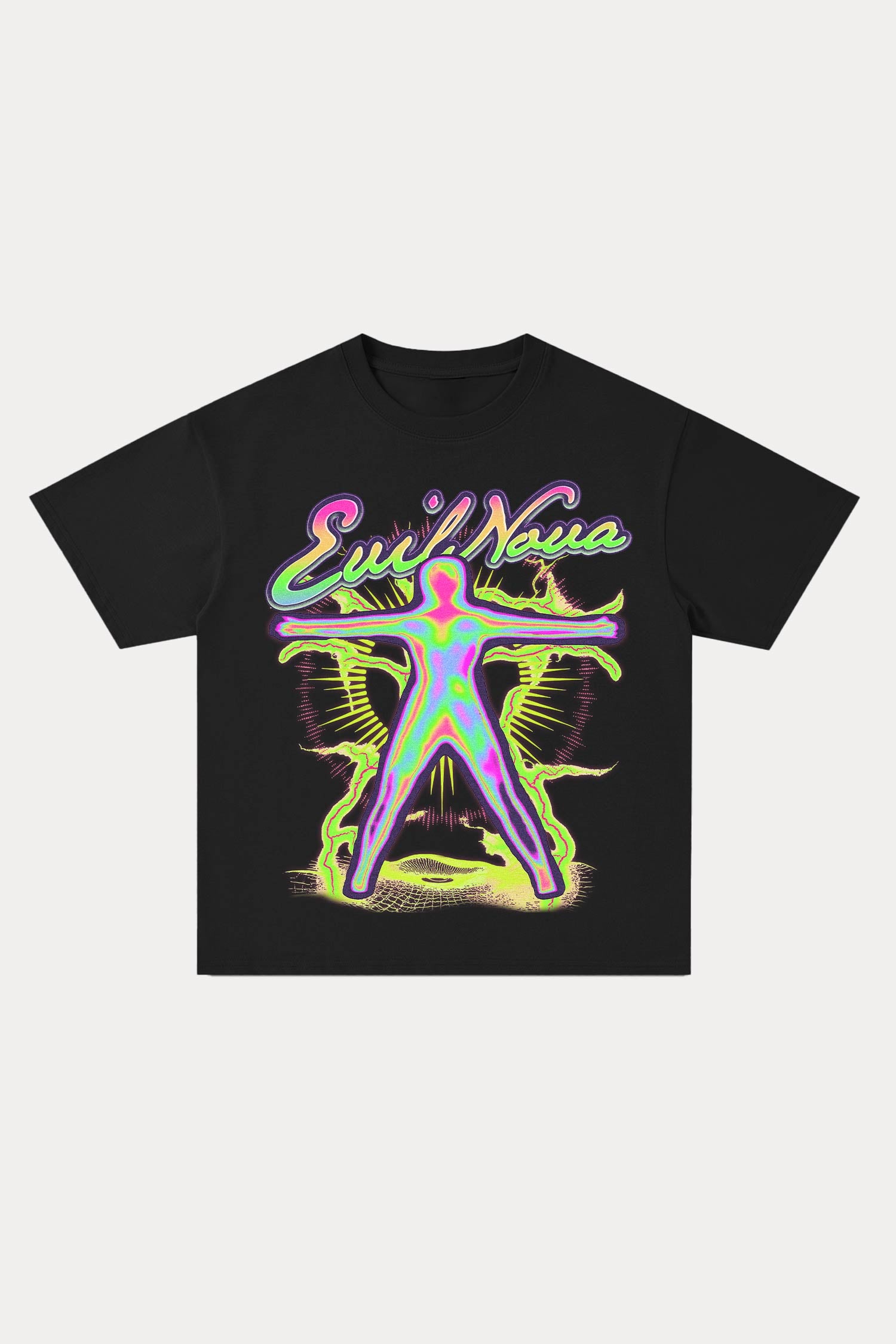 Evilnova Energy Figure Cotton Oversize T-Shirt-Evilnova