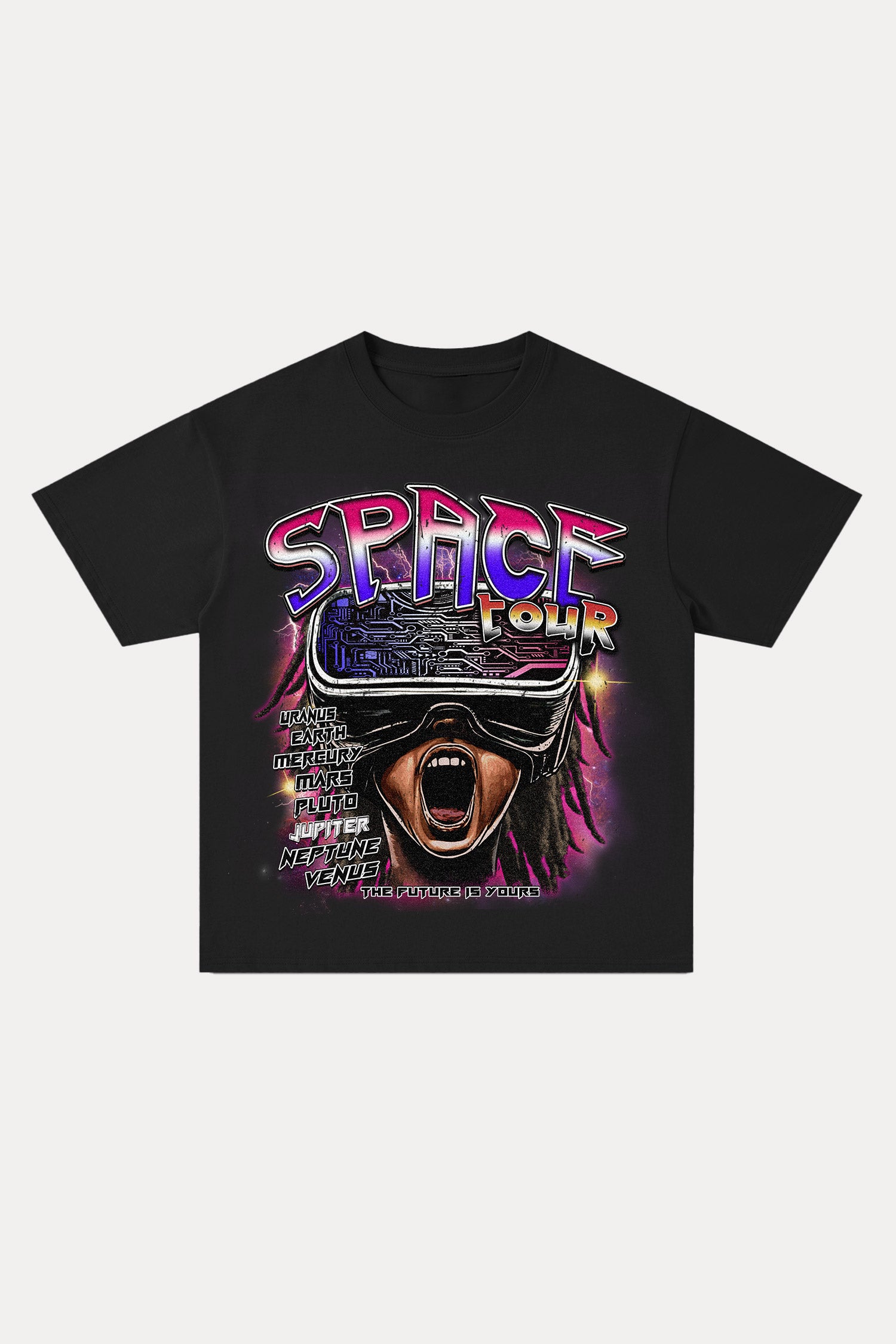 Evilnova Space Tour Cotton Oversize T-Shirt-Evilnova