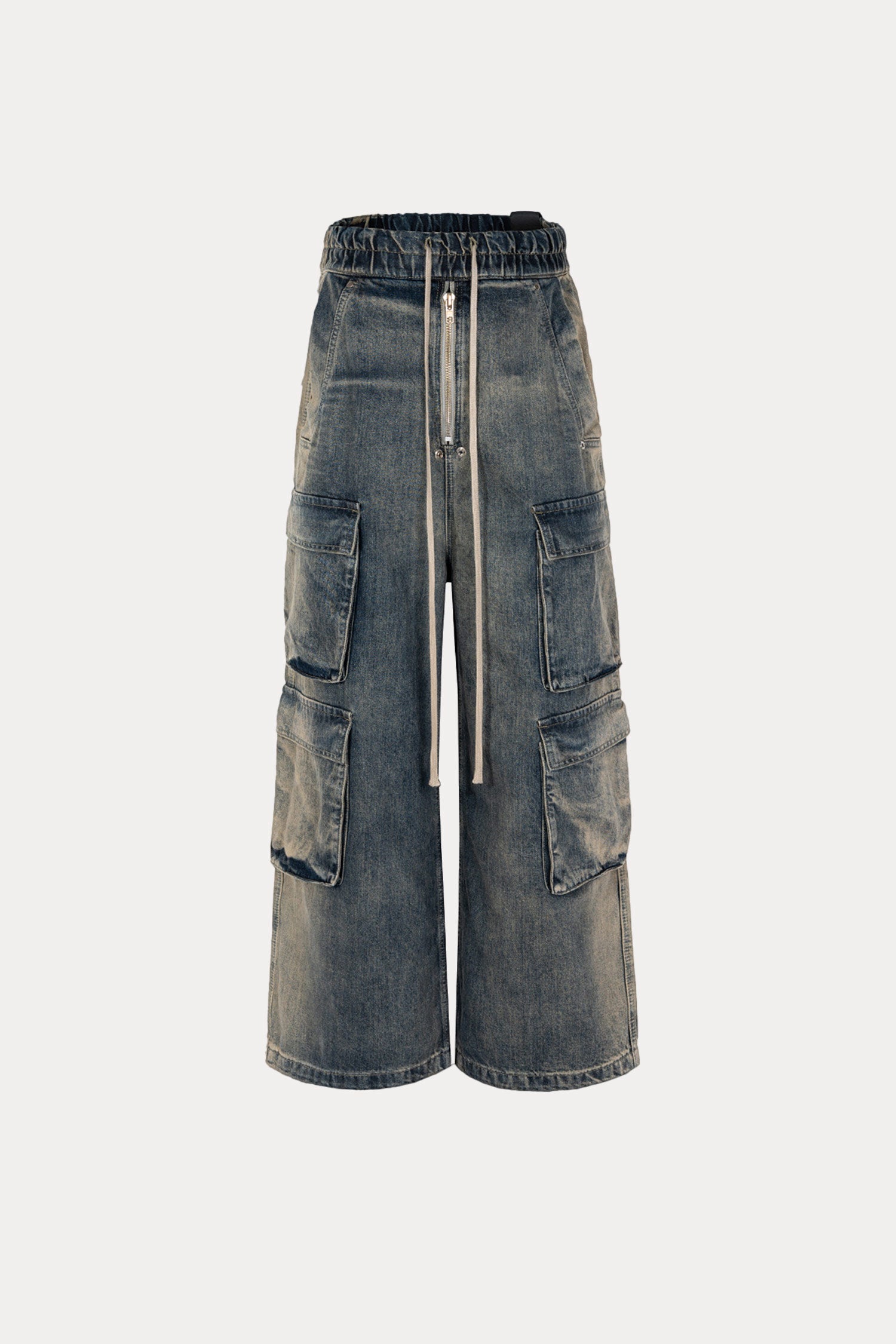 Evilnova RO Style  Multi-Pocket Washed Baggy Jeans-Evilnova