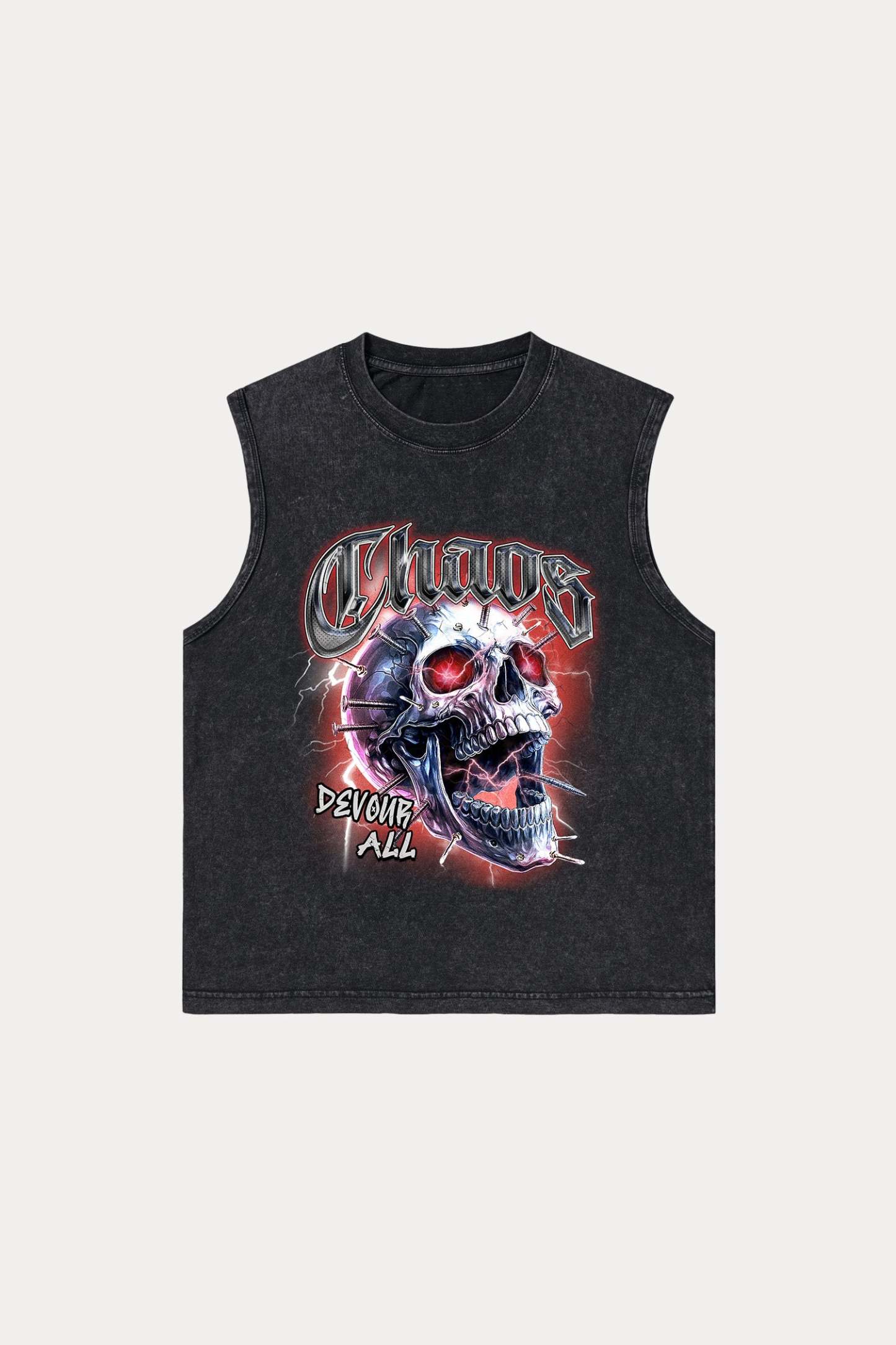 Evilnova Choas Washed Tank Top-Evilnova
