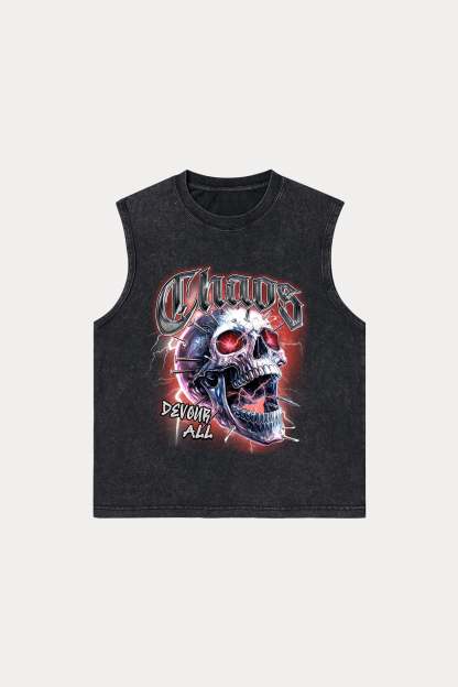 Evilnova Choas Washed Tank Top-Evilnova