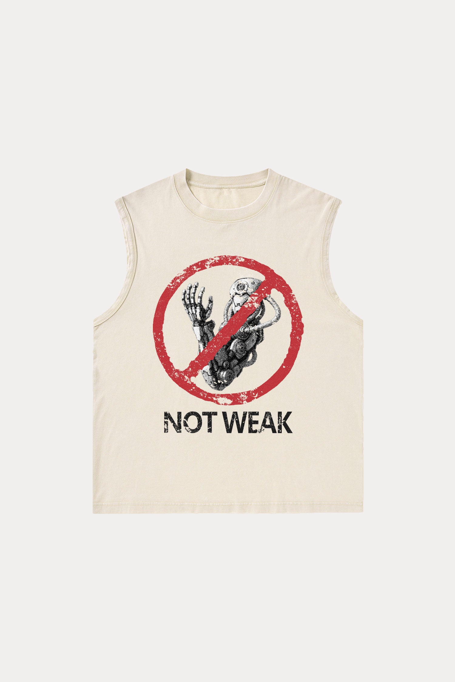 Evilnova Not Weak Washed Tank Top-Evilnova