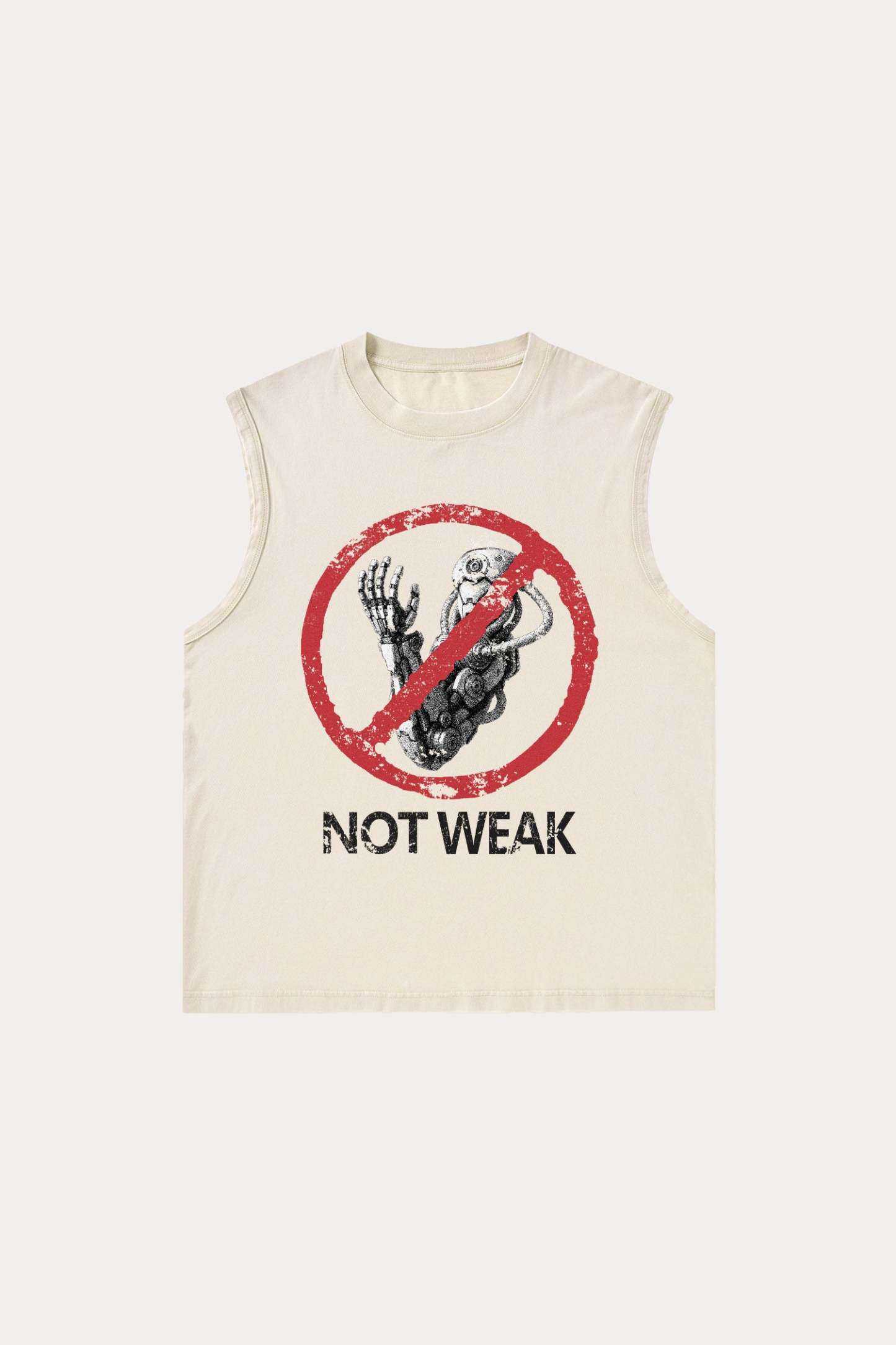 Evilnova Not Weak Washed Tank Top-Evilnova