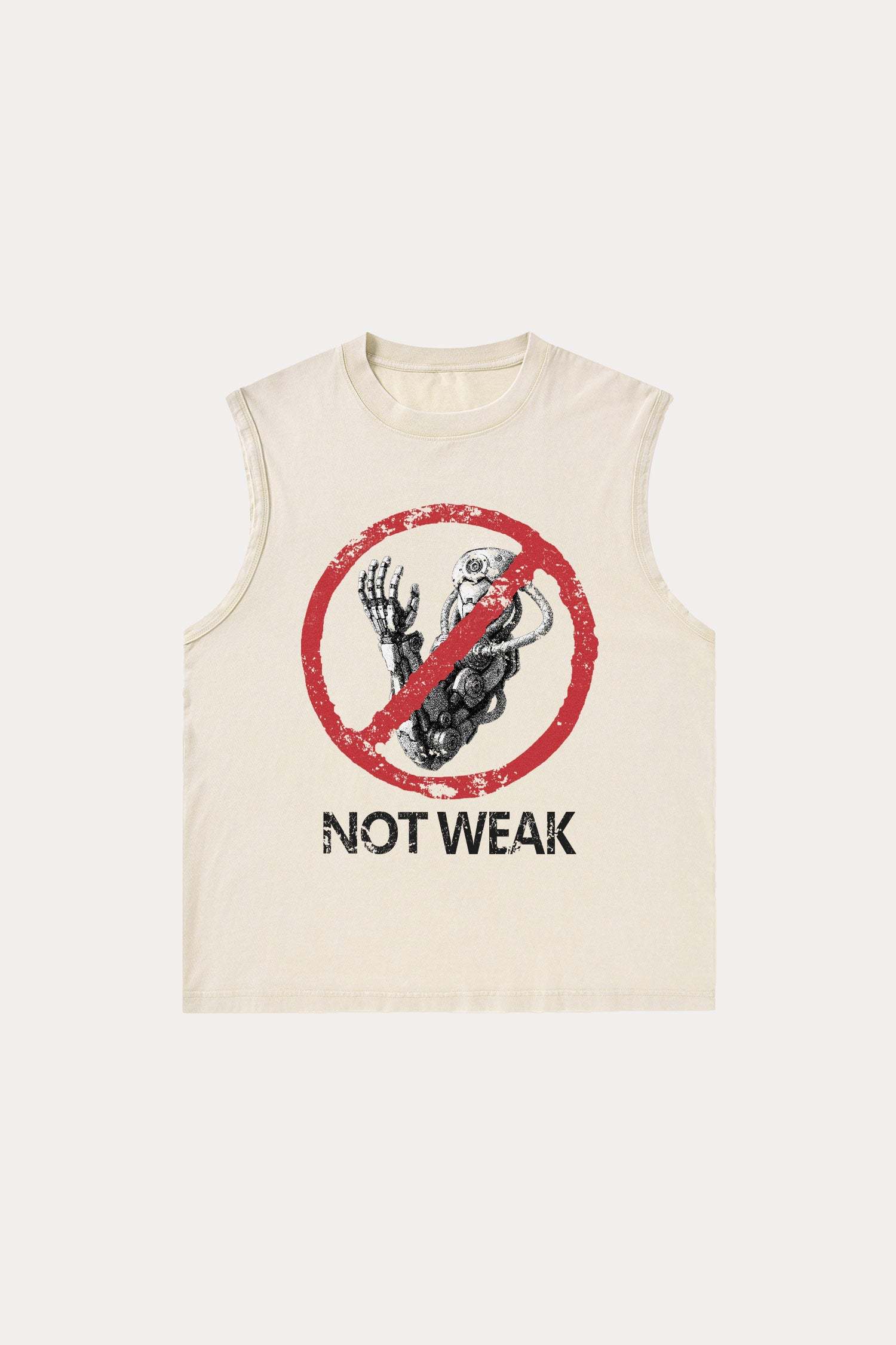 Evilnova Not Weak Washed Tank Top-Evilnova