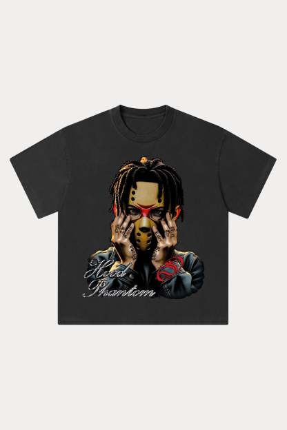 Evilnova Hood Phantom Washed Streetwear T-Shirt-Evilnova