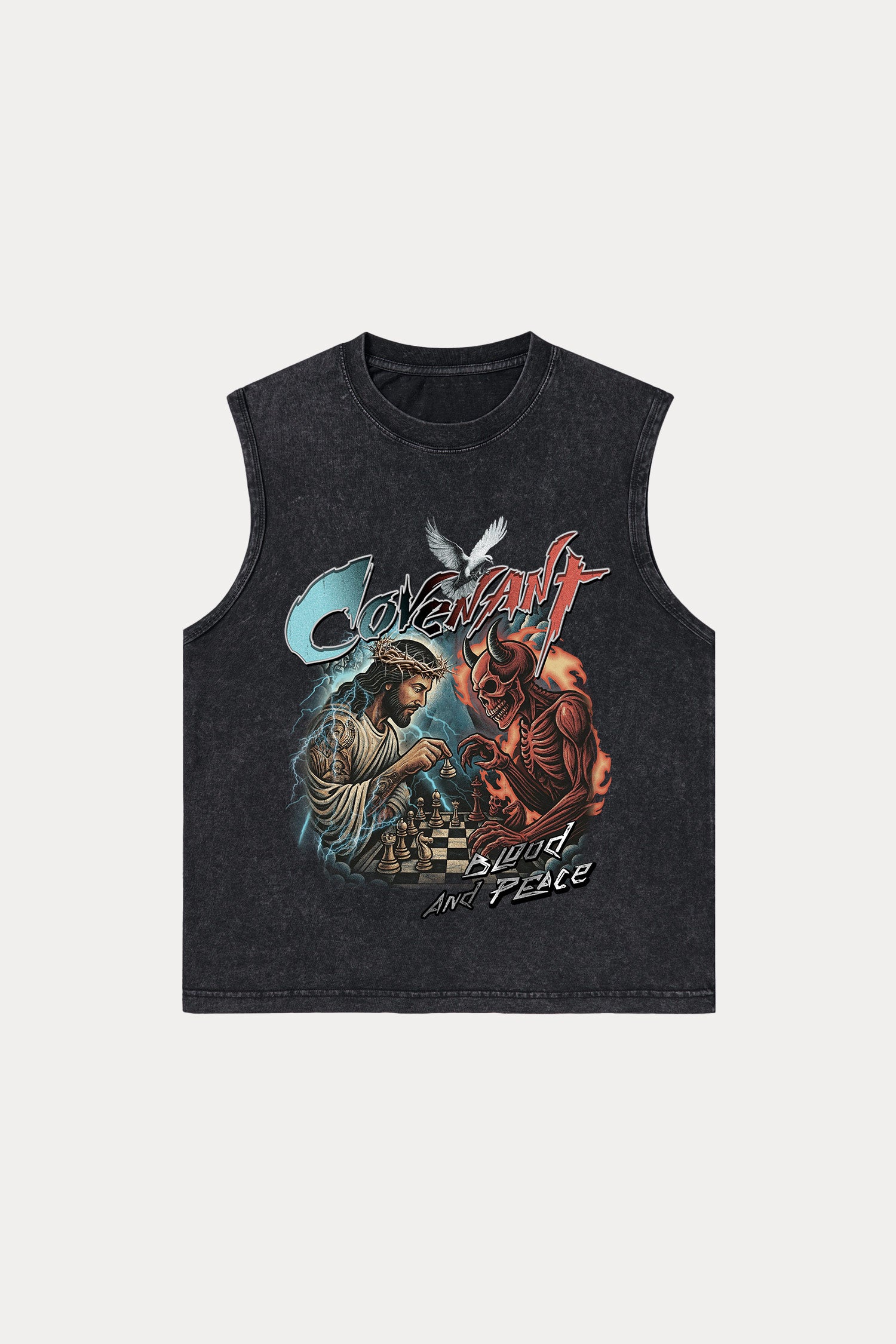 Evilnova Covenent Washed Tank Top-Evilnova