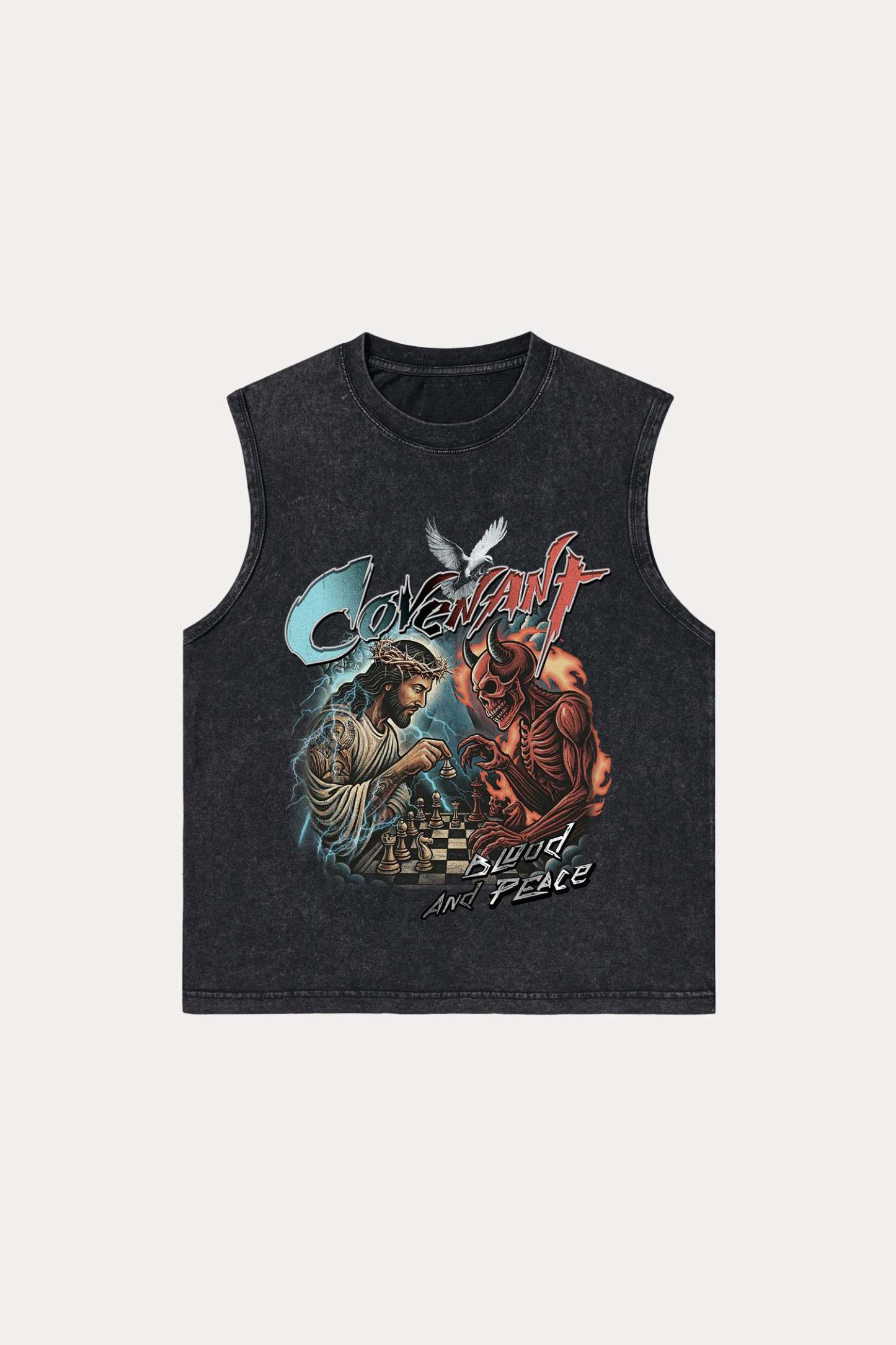 Evilnova Covenent Washed Tank Top-Evilnova