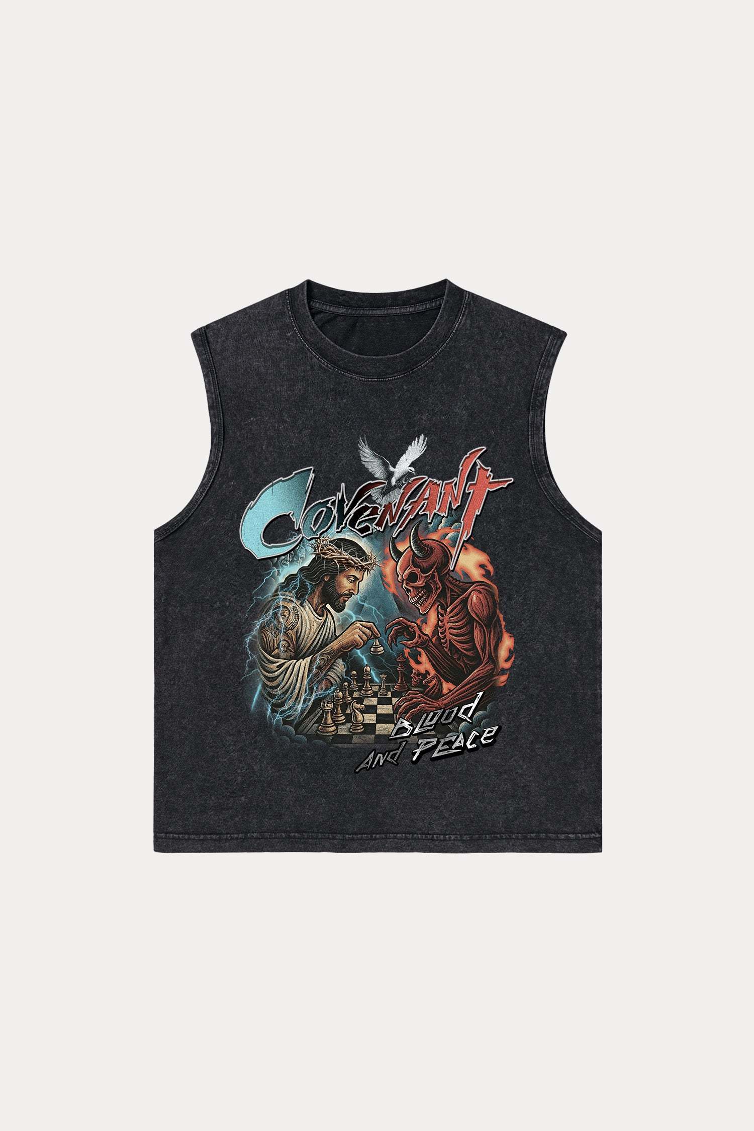 Evilnova Covenent Washed Tank Top-Evilnova