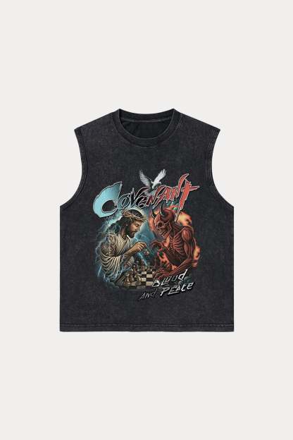 Evilnova Covenent Washed Tank Top-Evilnova
