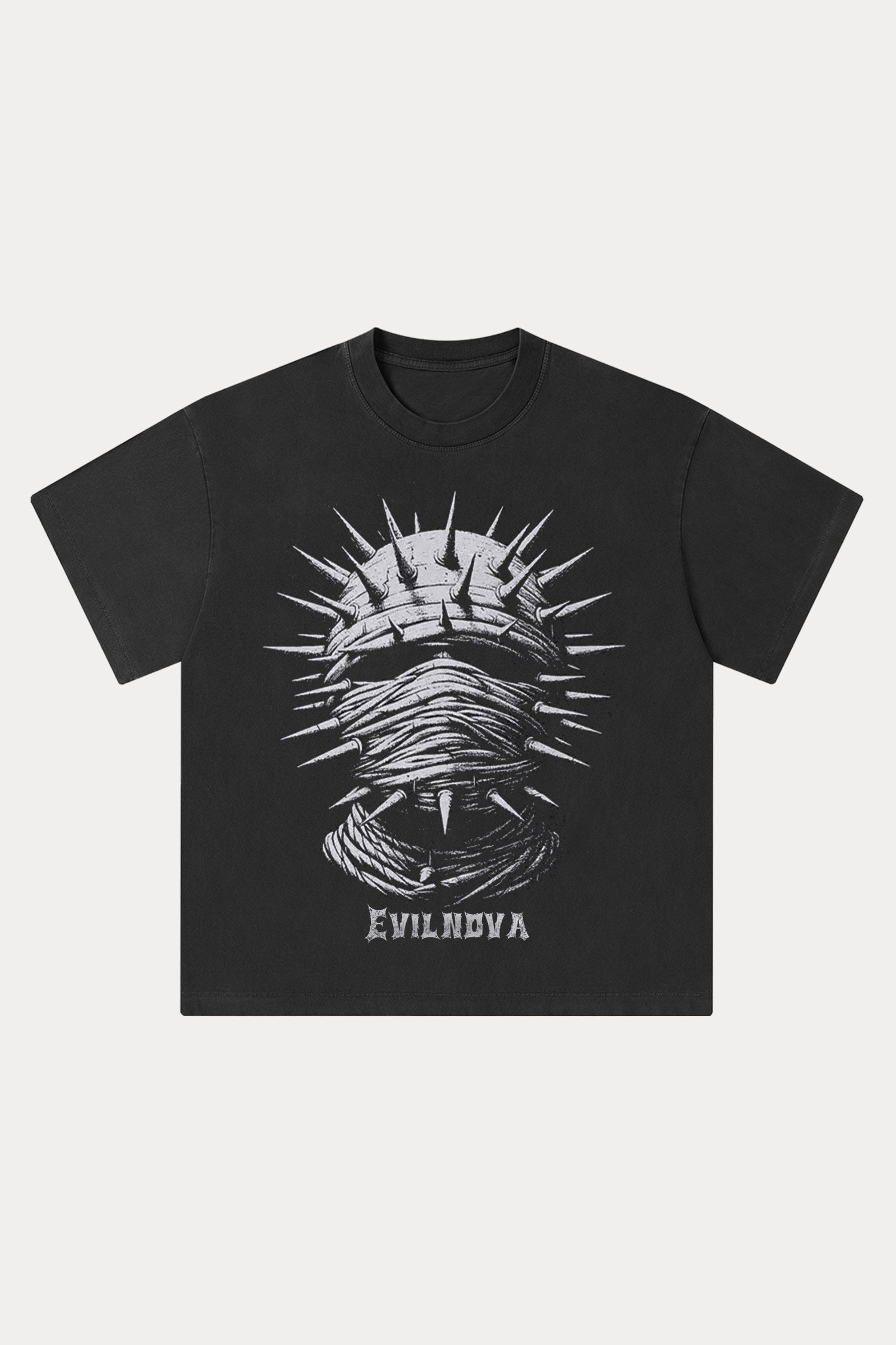 Evilnova Veil of Thorns Washed Streetwear T-Shirt-Evilnova