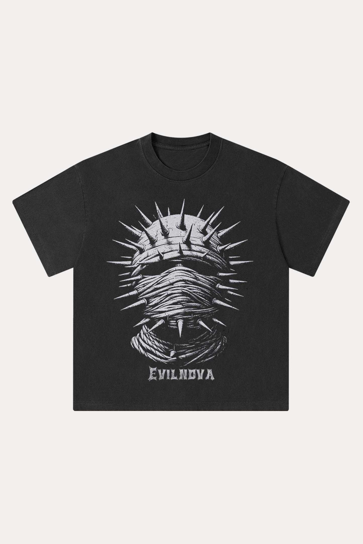 Evilnova Veil of Thorns Washed Streetwear T-Shirt-Evilnova