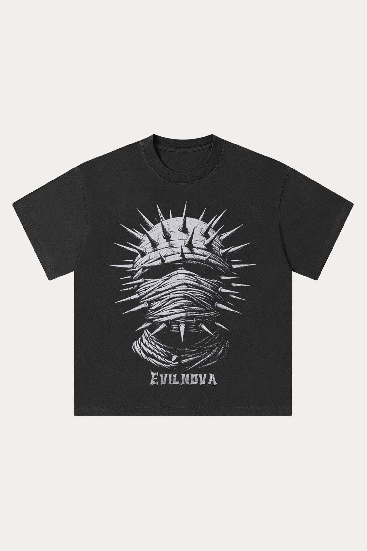 Evilnova Veil of Thorns Washed Streetwear T-Shirt-Evilnova