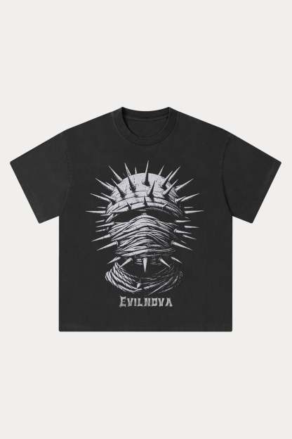 Evilnova Veil of Thorns Washed Streetwear T-Shirt-Evilnova