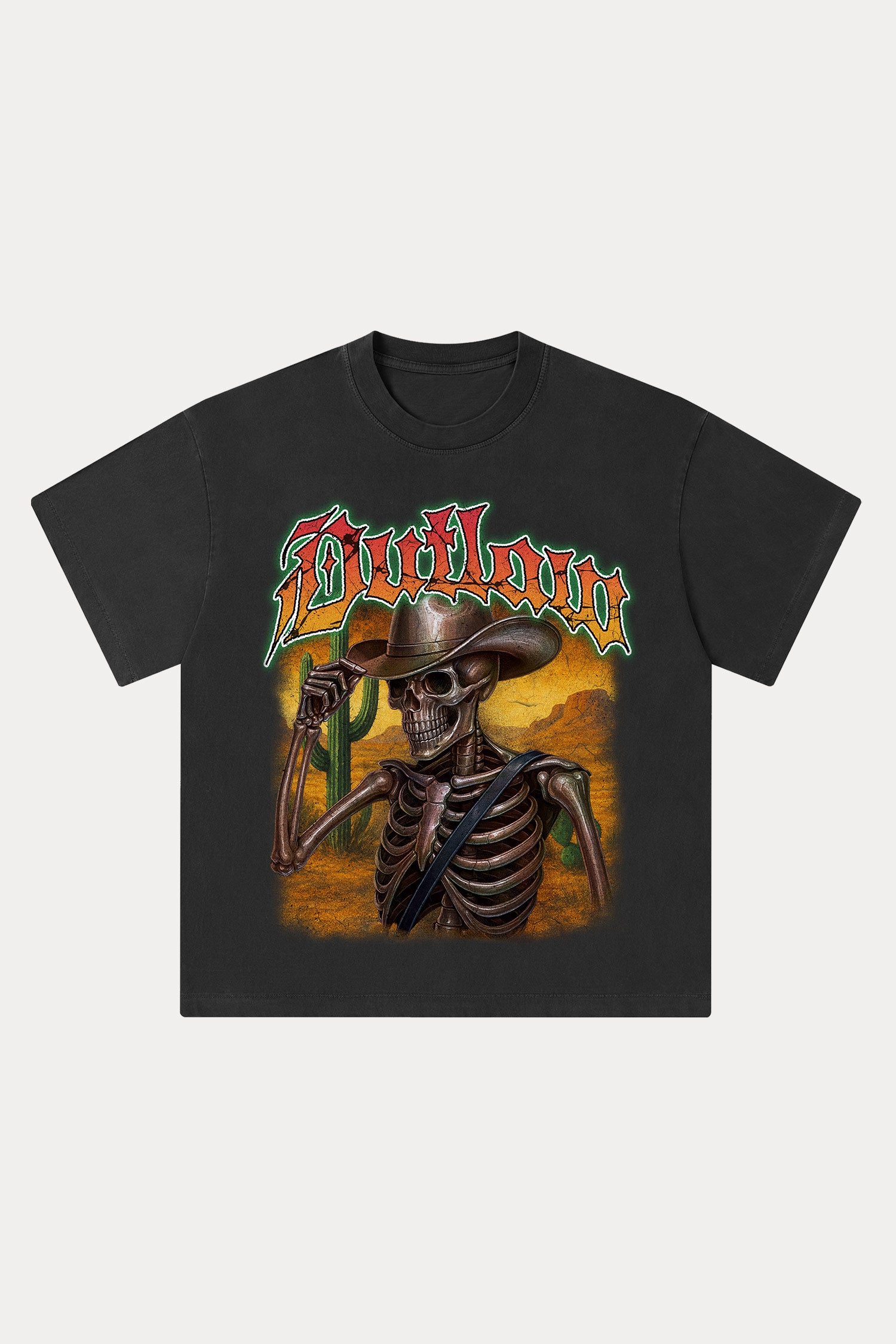 Evilnova Outlaw Washed Streetwear T-Shirt-Evilnova