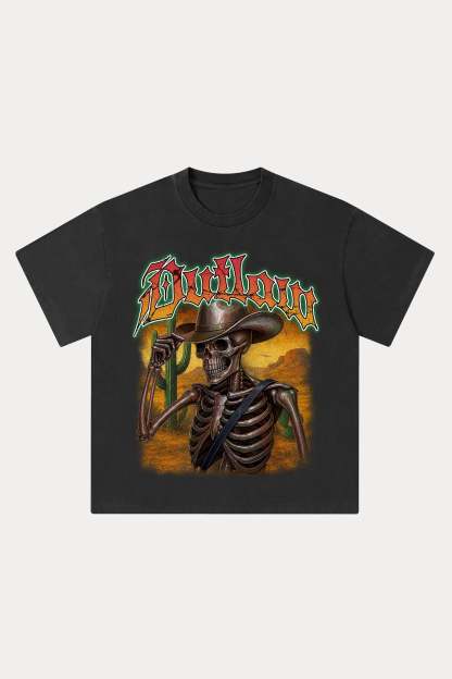 Evilnova Outlaw Washed Streetwear T-Shirt-Evilnova