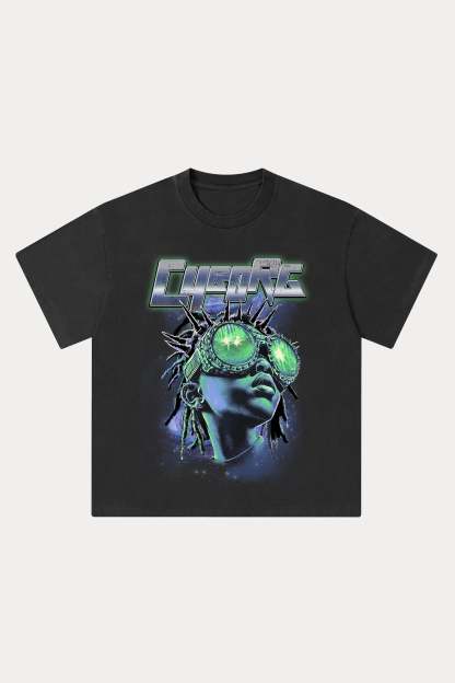 Evilnova Cyborg Washed Streetwear T-Shirt-Evilnova