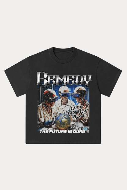 Evilnova Remedy Washed Streetwear T-Shirt-Evilnova