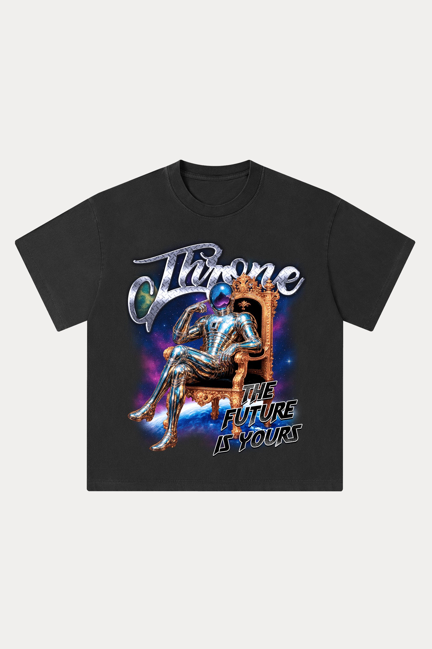 Evilnova Throne Washed Streetwear T-Shirt-Evilnova