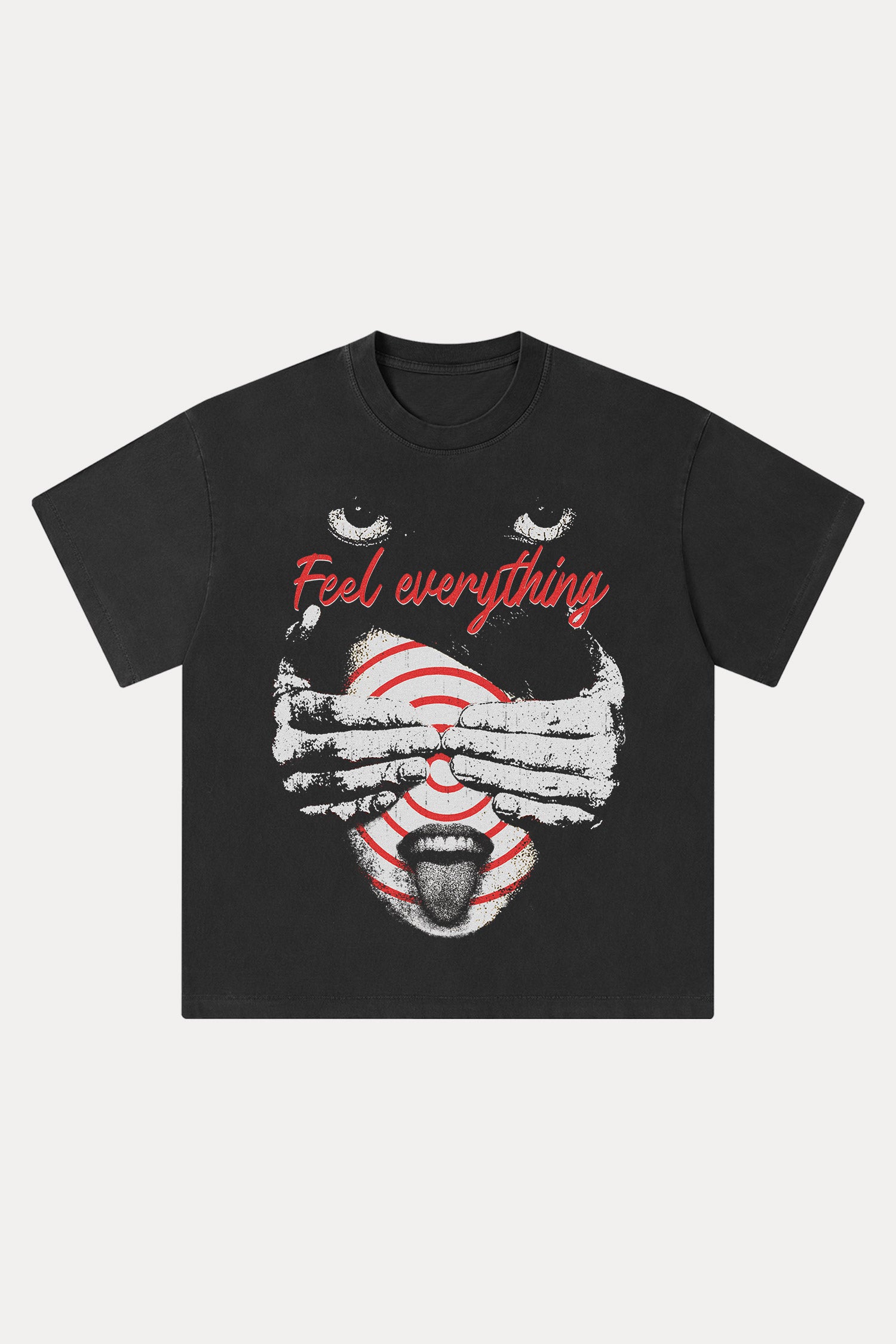 Evilnova Feel Everything Washed Streetwear T-Shirt-Evilnova