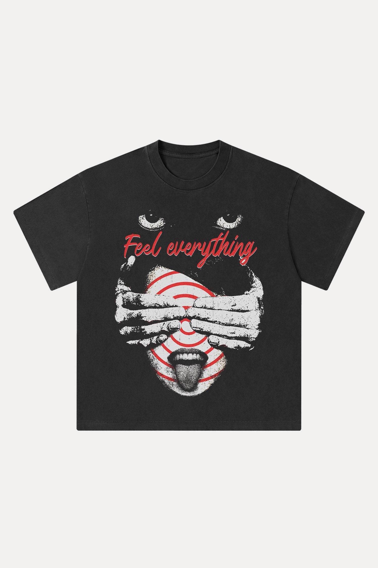Evilnova Feel Everything Washed Streetwear T-Shirt-Evilnova