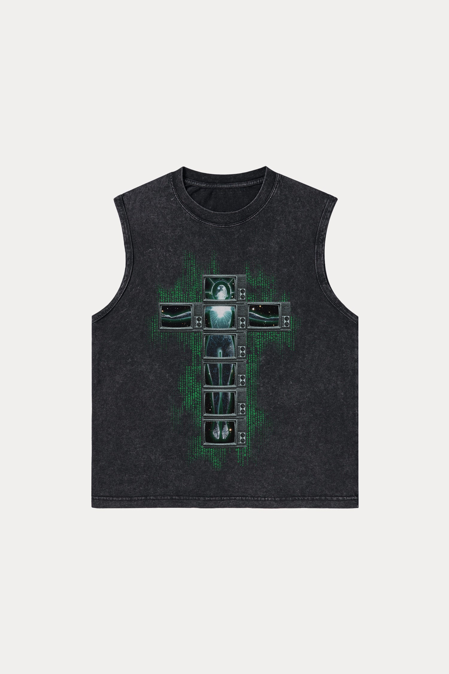Evilnova Future Cross Washed Tank Top-Evilnova