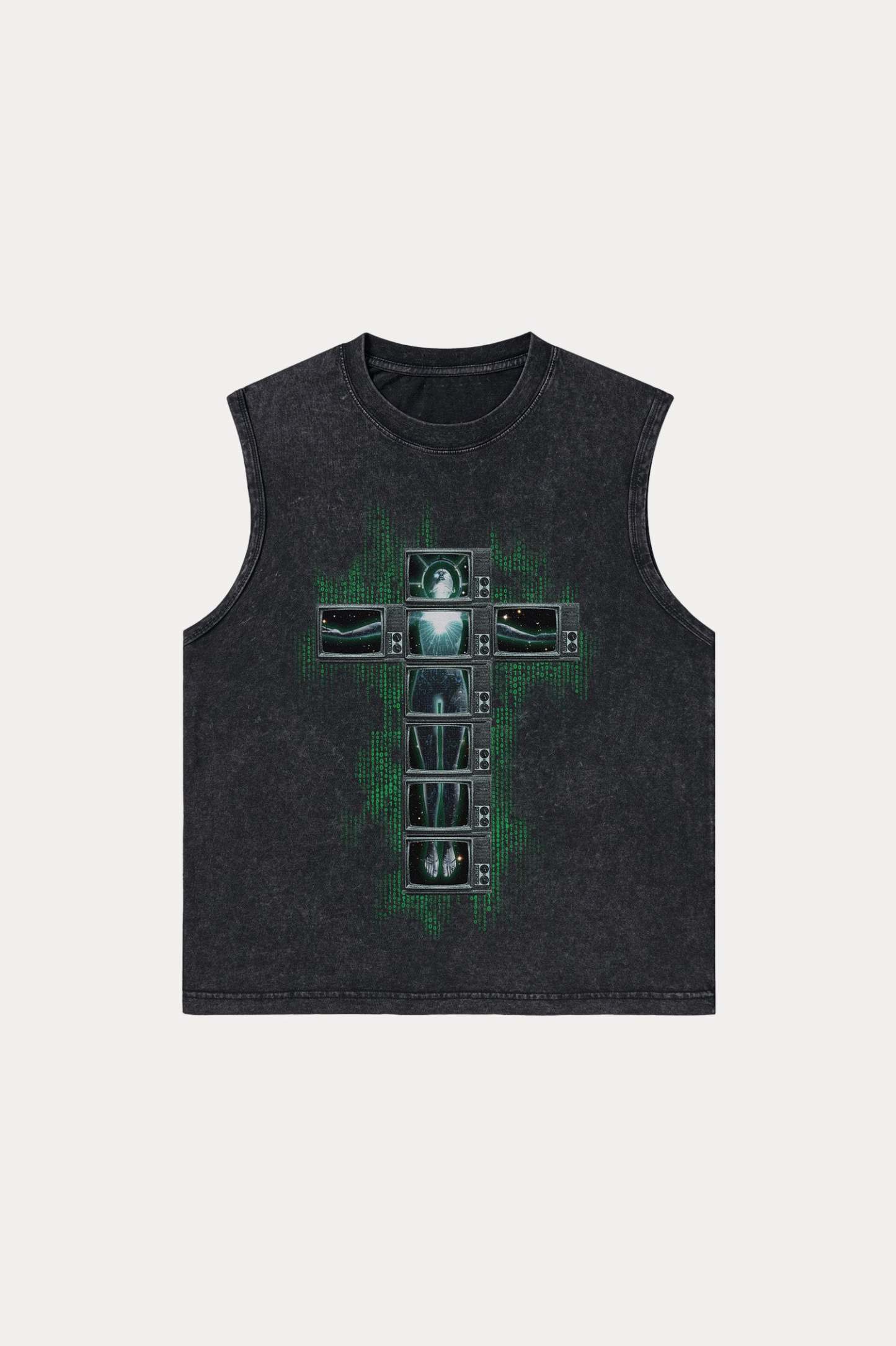 Evilnova Future Cross Washed Tank Top-Evilnova