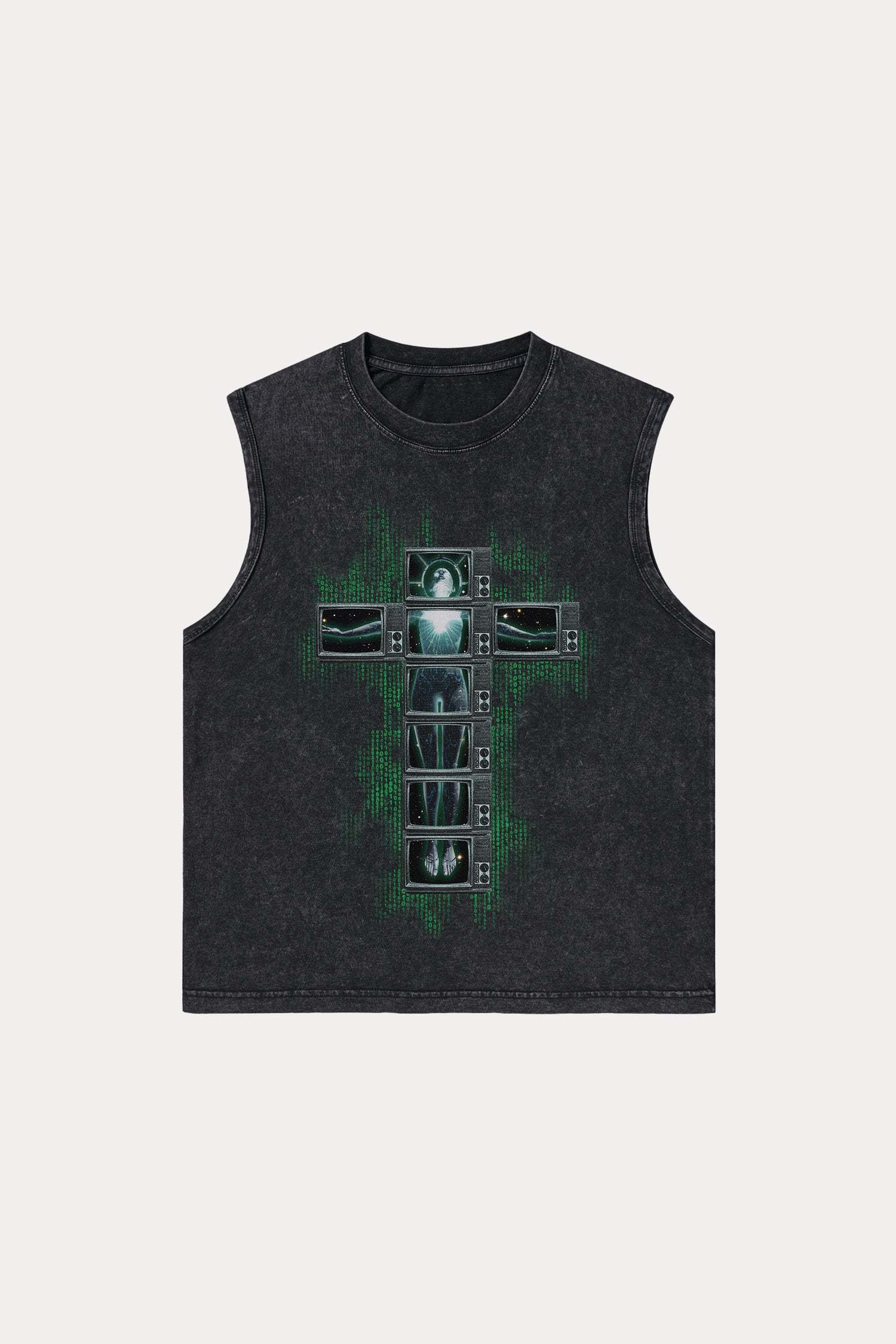 Evilnova Future Cross Washed Tank Top-Evilnova
