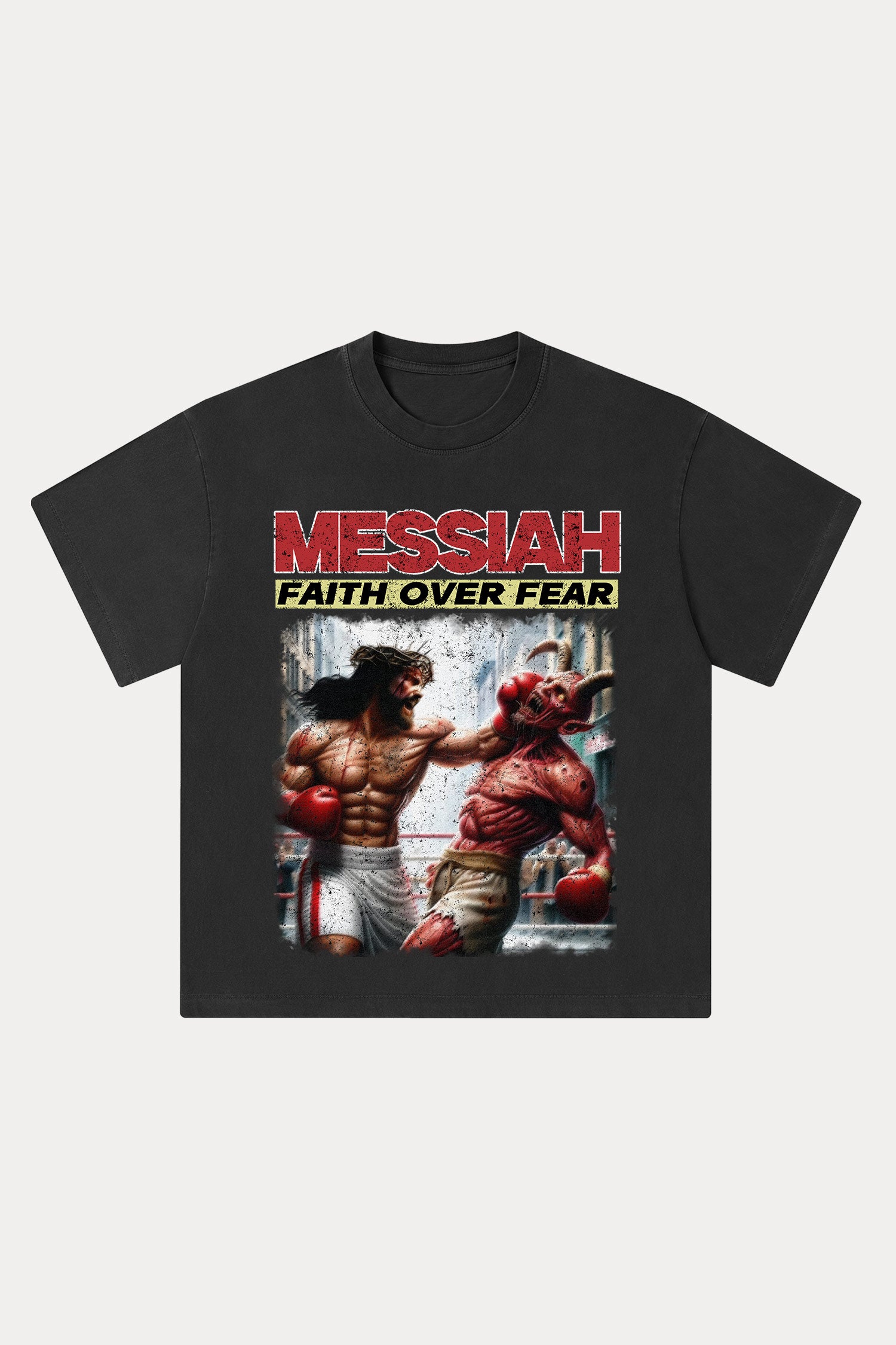 Evilnova Messiah Washed Streetwear T-Shirt-Evilnova