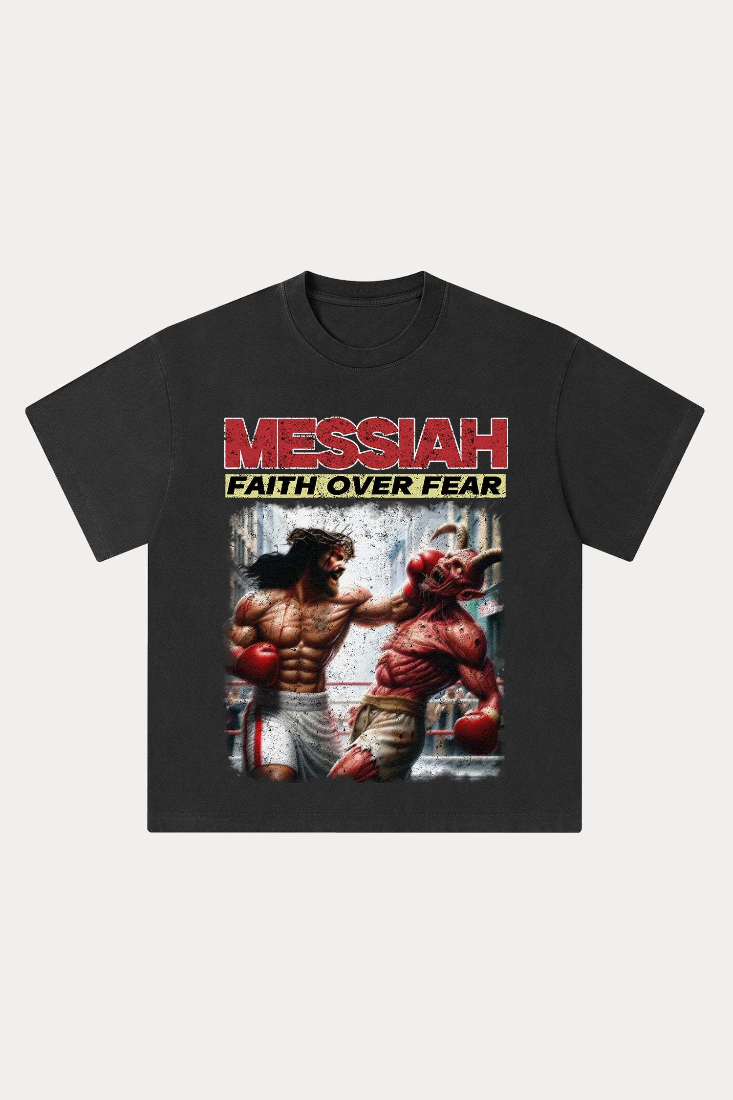 Evilnova Messiah Washed Streetwear T-Shirt-Evilnova