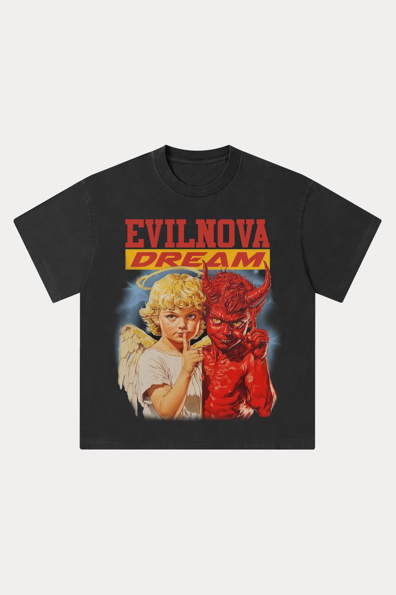 Evilnova Dream Washed Streetwear T-Shirt-Evilnova