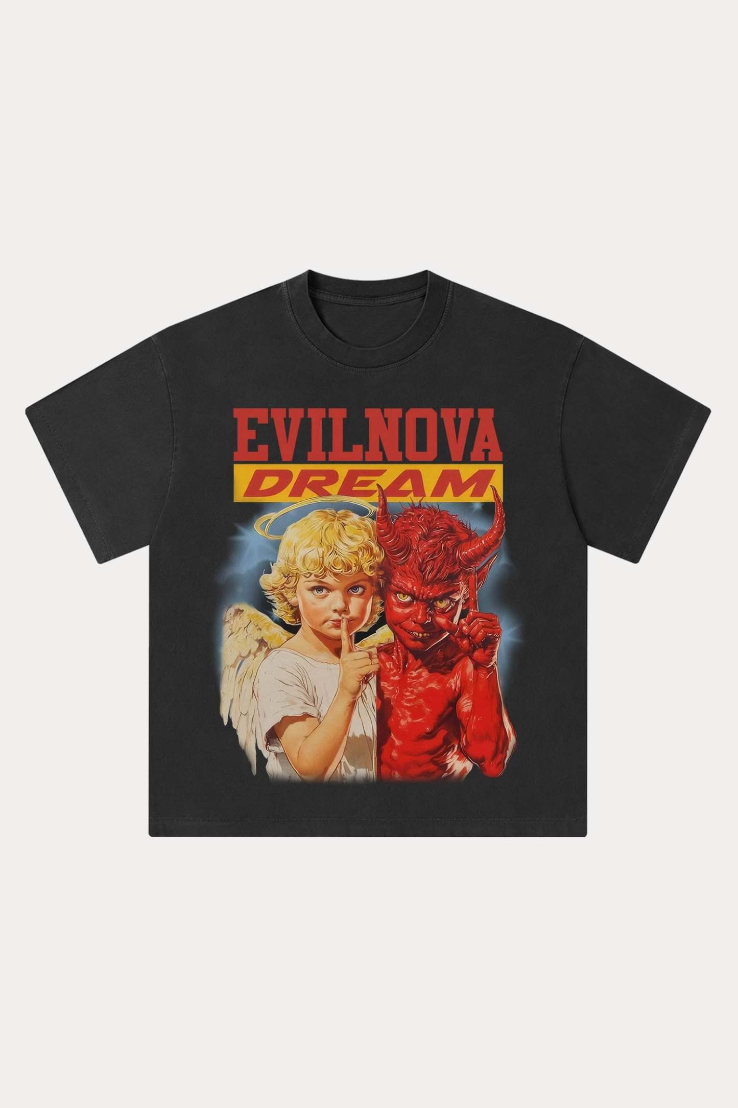 Evilnova Dream Washed Streetwear T-Shirt-Evilnova