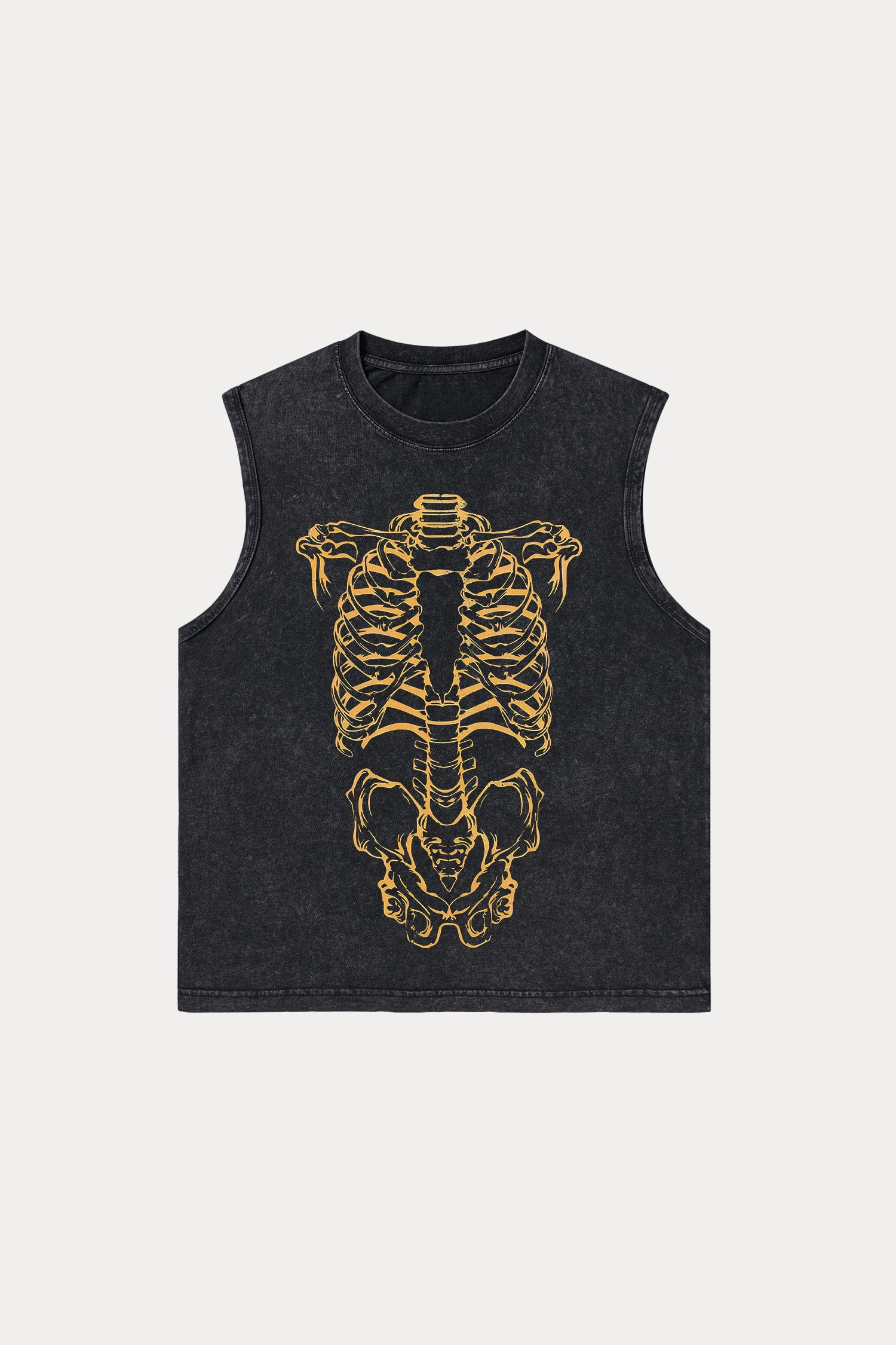 Evilnova Human Skeleton Washed Tank Top-Evilnova