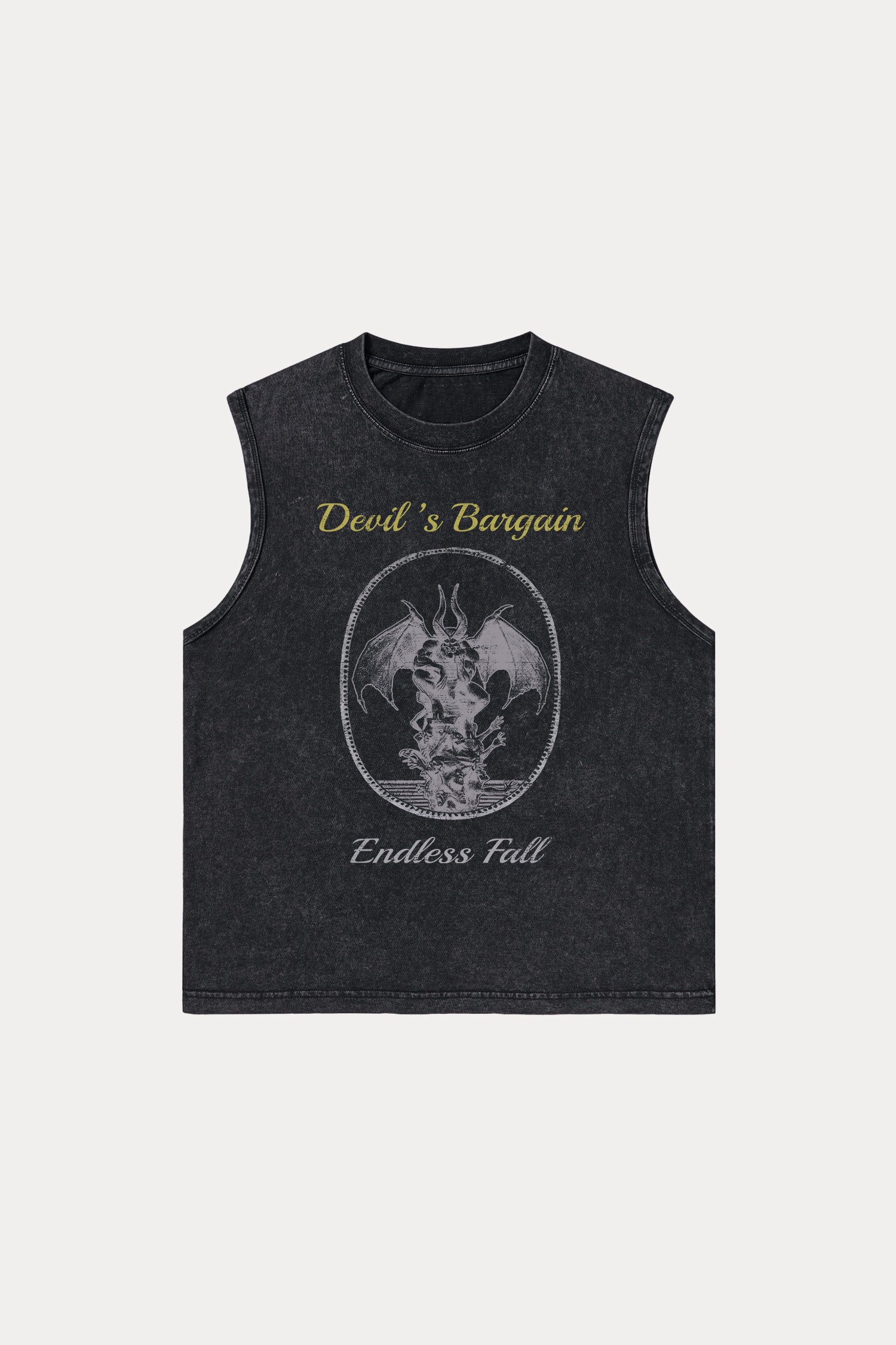 Evilnova Devil's Bargain Washed Tank Top-Evilnova