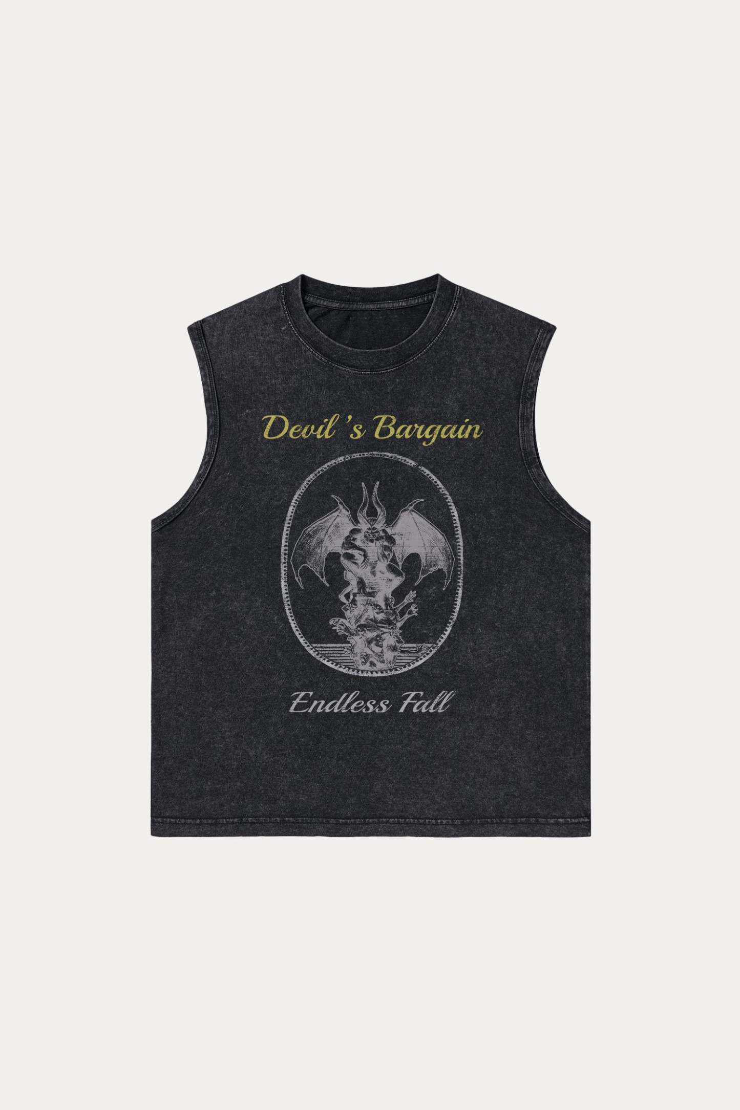 Evilnova Devil's Bargain Washed Tank Top-Evilnova
