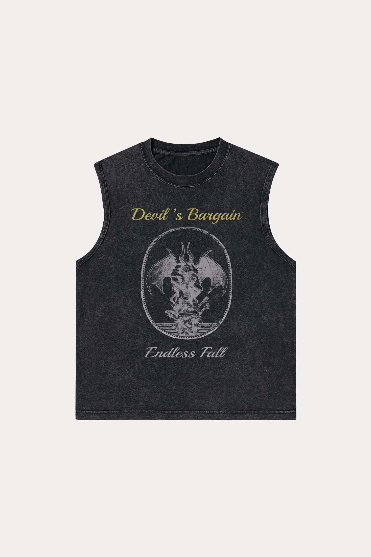 Evilnova Devil's Bargain Washed Tank Top-Evilnova