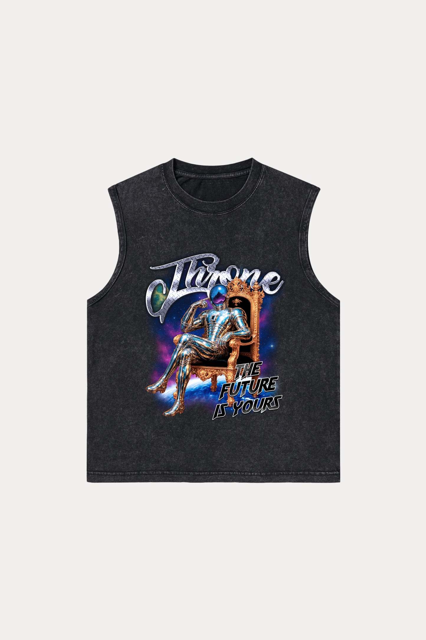 Evilnova Throne Washed Tank Top-Evilnova